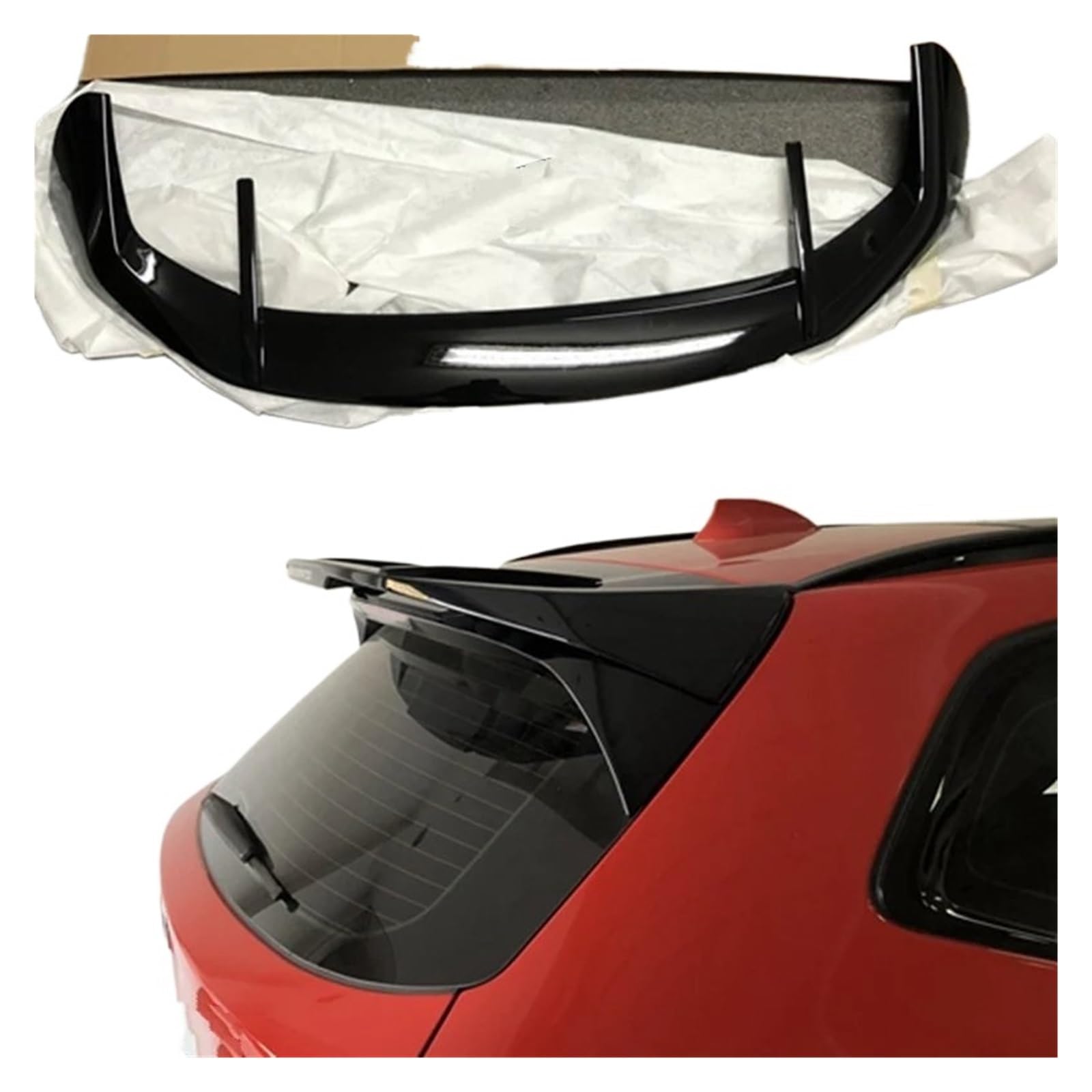 Auto Spoiler Wing Für X3 G01 Carbon Faser Und FRP Schwarz Farbe Heckspoiler Schwanz Flügel Stamm Abdeckung Auto Styling Auto Heckflügel(Bright Black) von TINGYUS