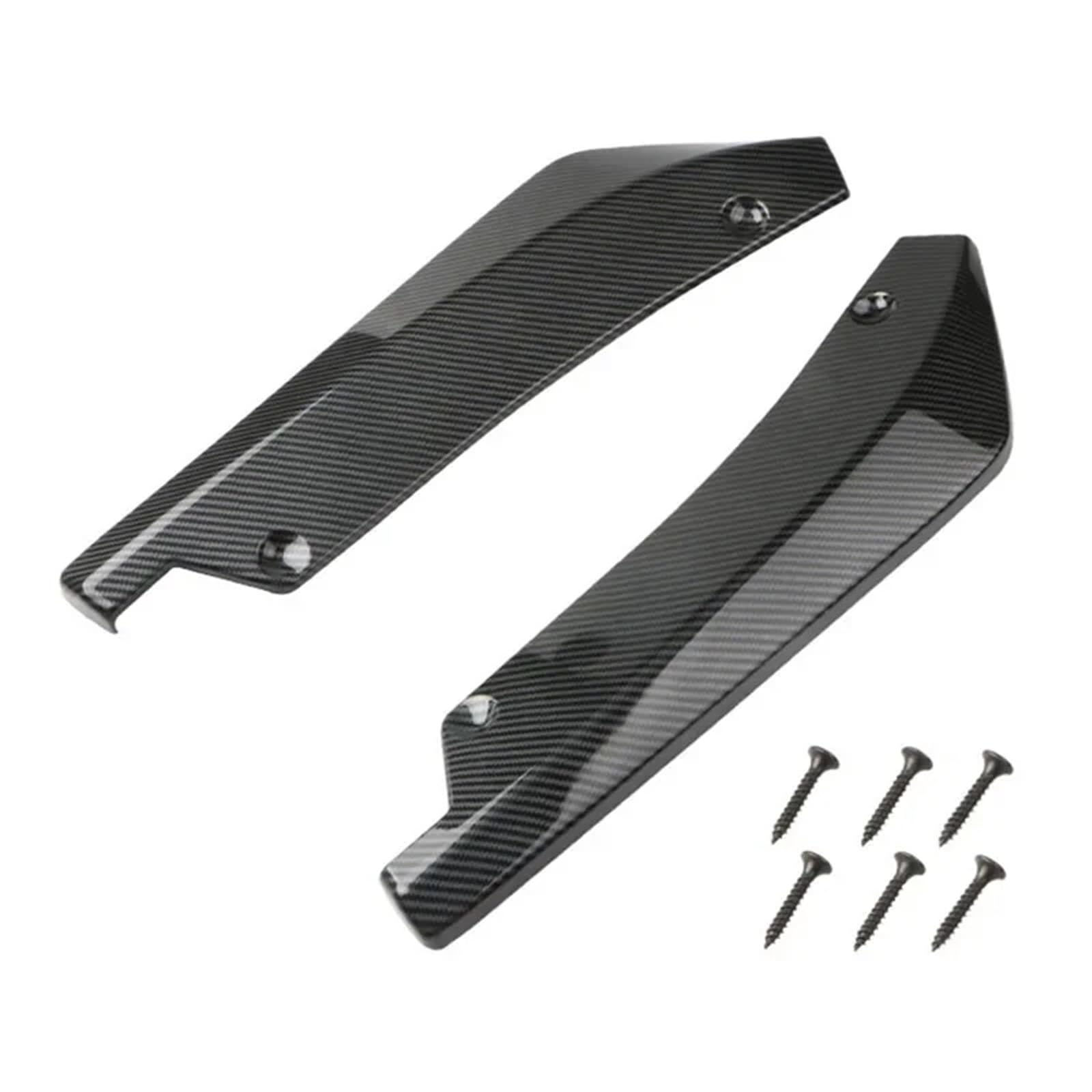 Auto Spoiler Wing Universal Auto Vorne Hinten Stoßstange Streifen Lip Spoiler Diffusor Splitter Kratz Schutz Carbon Fiber Winglets Seite Rock Erweiterung Auto Heckflügel(Carbon Fiber) von TINGYUS