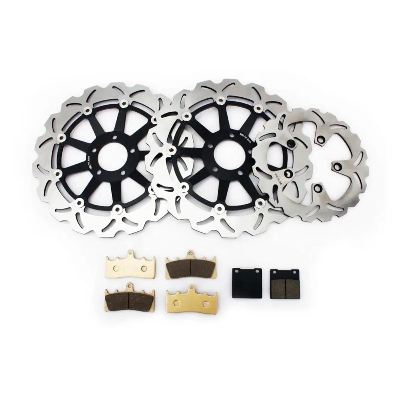 Bremsscheiben Für Kawasaki Für Ninja ZX7R 1996 1997 1998 1999 2000 2001 2002 2003 Vorne Hinten Bremsscheiben Discs Rotoren Pads Scheibenbremsscheiben(Black ZC) von TINGYUS