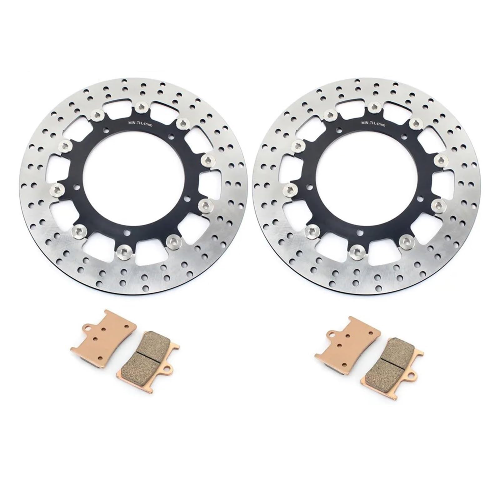 Bremsscheiben Für YZF R1 2004-2006 FZ1 1000 2006-2014 Vorne Hinten Bremsscheiben Scheiben Rotoren 320mm Edelstahl Set Scheibenbremsscheiben(Round Black) von TINGYUS