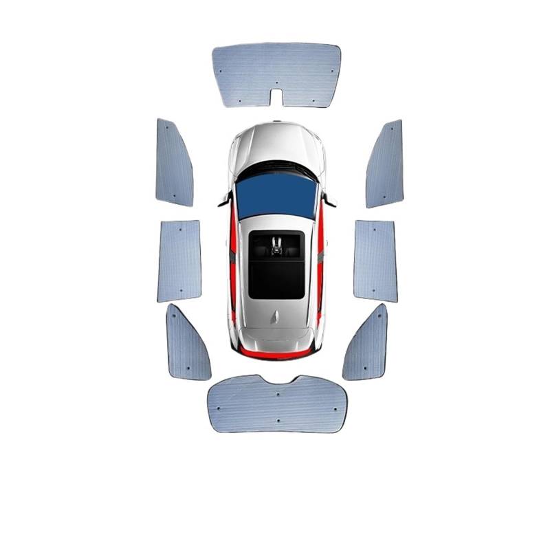 Car Shades Für 5 Series G30 Limousine 2018–2022, Vordere Heckscheibe, Seitenfenster-Abdeckung, UV-Schutz, Auto-Sonnenschutz-Vorhang Autosonnenschutz(Whole Car 1set) von TINGYUS