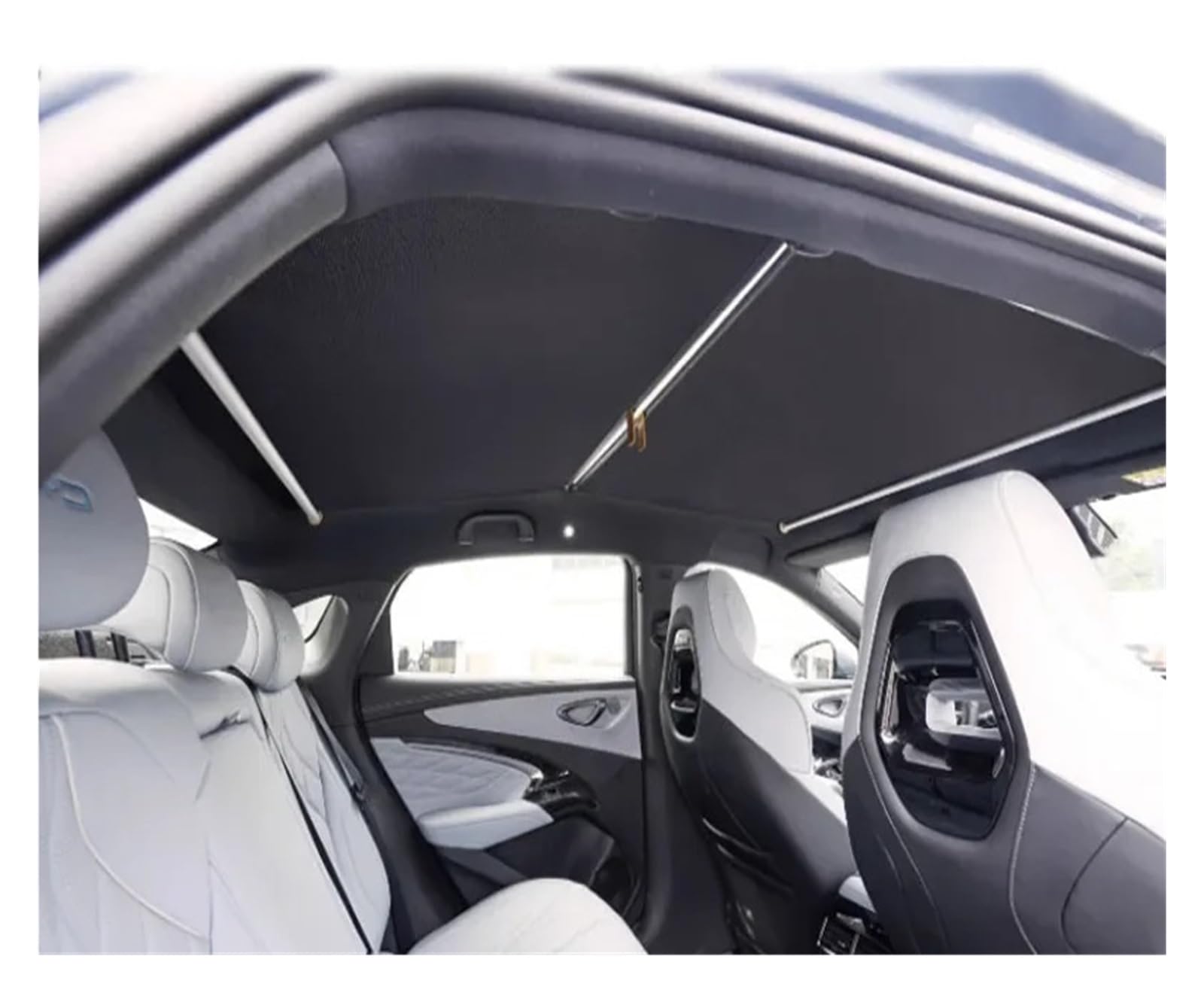 Car Shades Für BYD Für SEAL Für ATTO 4 2022-2025 Auto Schiebedach Versenkbare Sonnenschirm Dachfenster Dach Wärmedämmung Schattierung Autosonnenschutz(Schwarz) von TINGYUS