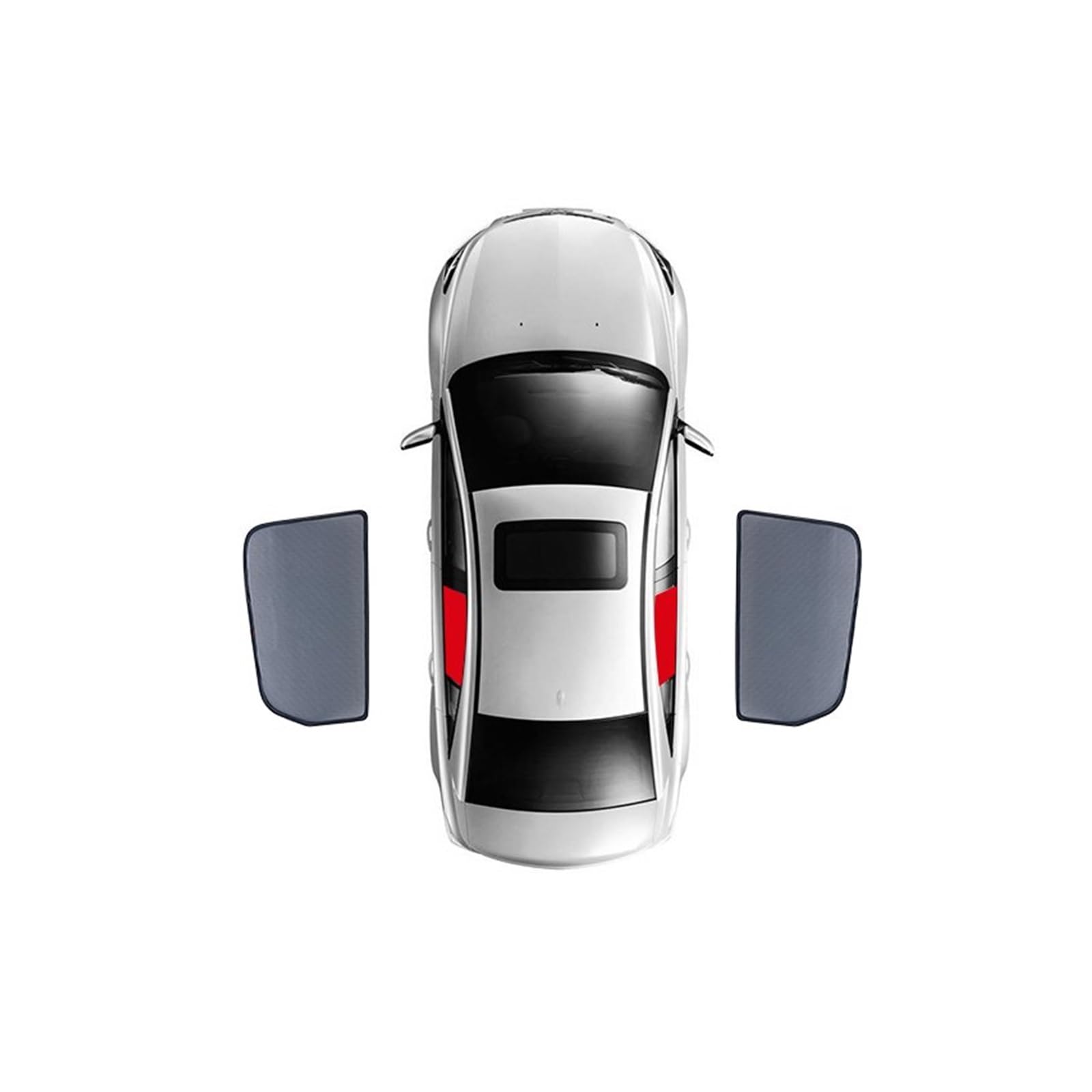 Car Shades Für Benz C-Klasse W202 W203 W204 W205 W205L Magnetische Fenster-Sonnenschutzgitter, Vollständig Abgedeckt Autosonnenschutz(2 rear doors) von TINGYUS