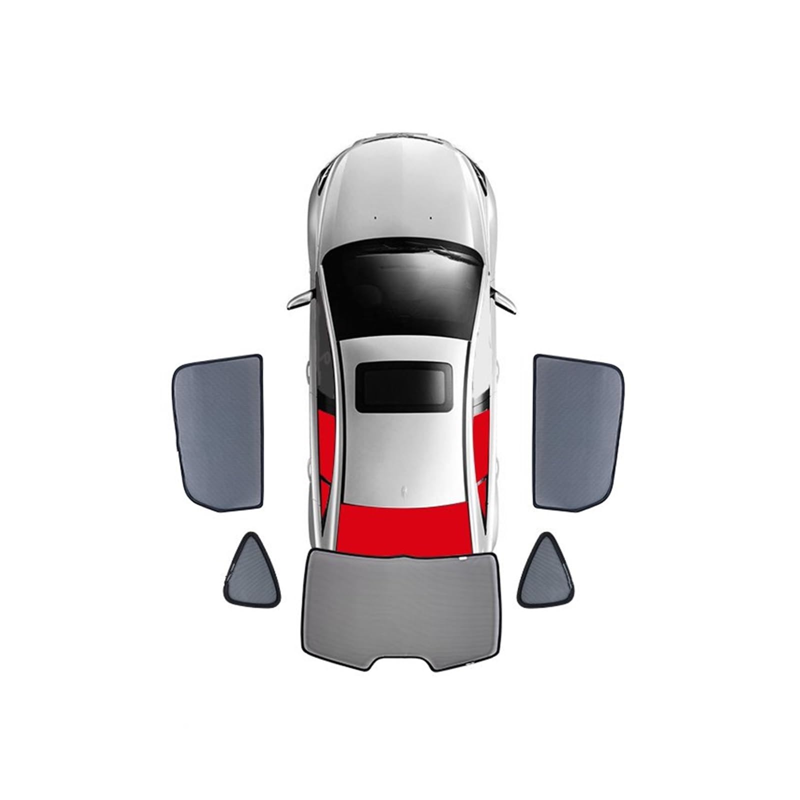 Car Shades Für Benz C-Klasse W202 W203 W204 W205 W205L Magnetische Fenster-Sonnenschutzgitter, Vollständig Abgedeckt Autosonnenschutz(Rear 5 windows) von TINGYUS