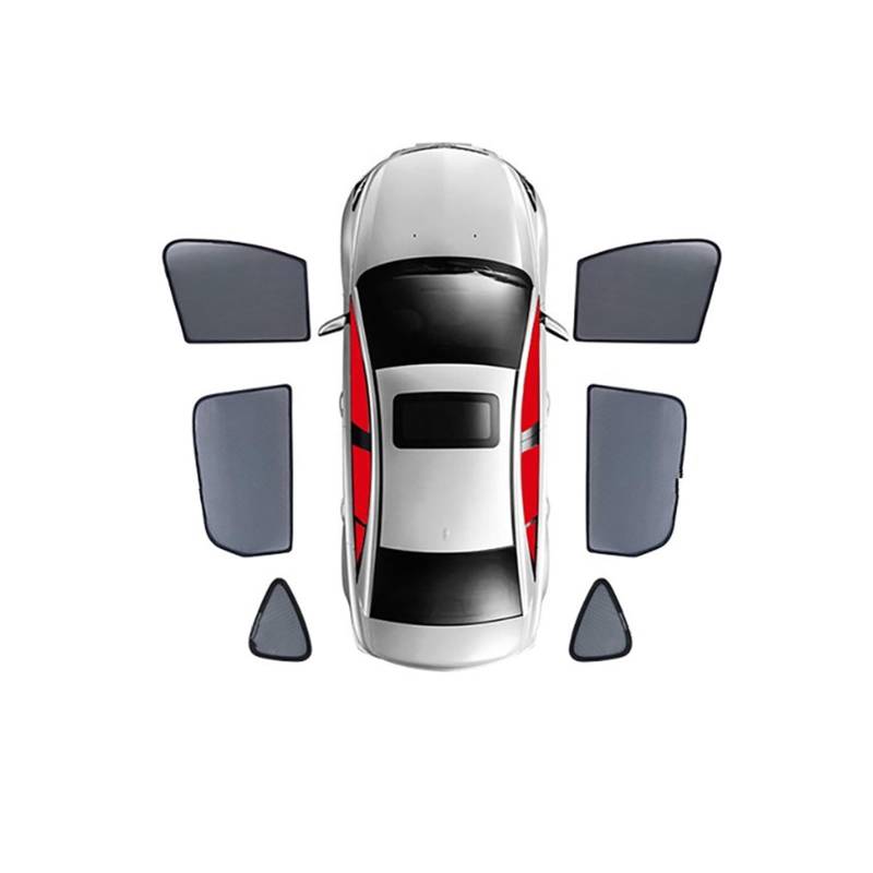 Car Shades Für Benz Für GLB Für EQB 2019-2024 Auto Frontscheibe Vorhang Hinten Seite Fenster Sonnenschutz Sonnenschirm Schild Autosonnenschutz(6PCS) von TINGYUS