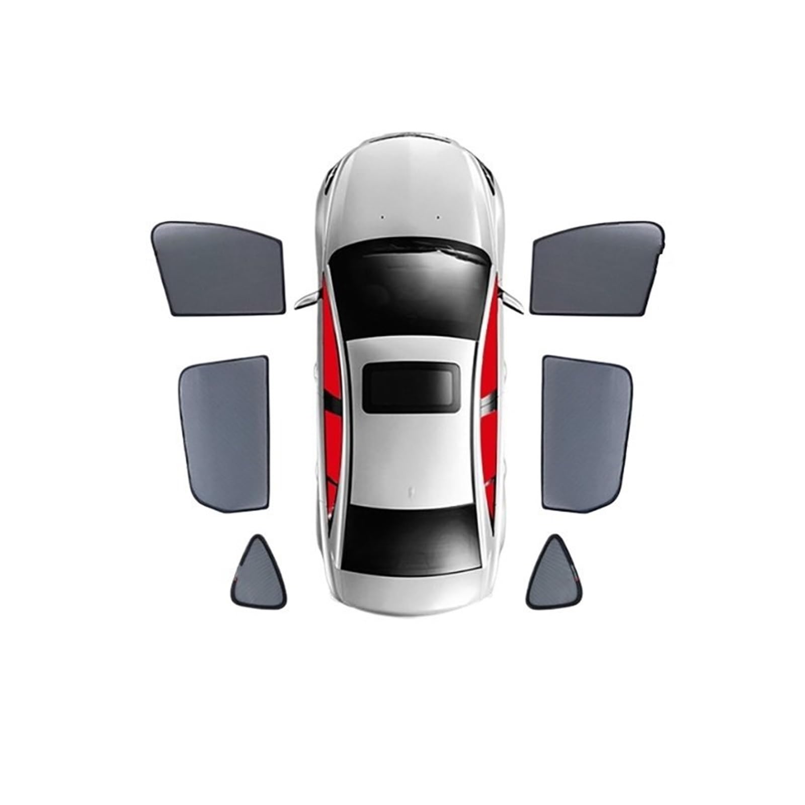 Car Shades Für Benz Für GLC 200/300 2016-2022 Vorne Heckscheibe Seite Fenster Auto Sonnenschutz Schild Magnetische Sonnenschutz Autosonnenschutz(6PCS) von TINGYUS