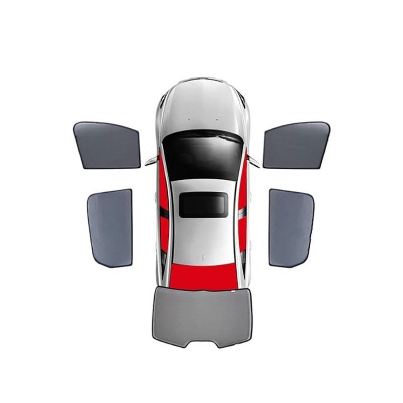 Car Shades Für Hyundai Für IONIQ 2016-2022 Vorne Heckscheibe Seite Fenster Auto Sonnenschutz Schild Magnetische Sonnenschutz Autosonnenschutz(A 5PCS Front Rear Back) von TINGYUS