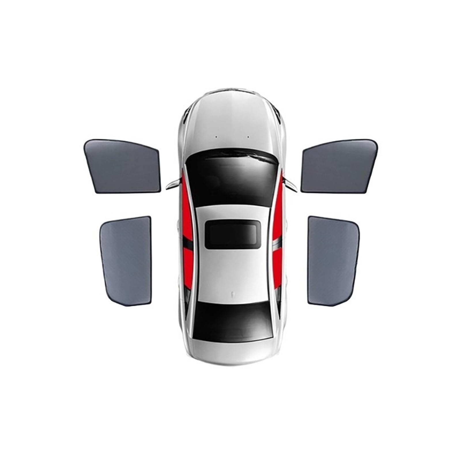 Car Shades Für Hyundai Für Palisade LX2 2018-2024 Vorne Heckscheibe Seite Fenster Auto Sonnenschutz Schild Magnetische Sonnenschutz Autosonnenschutz(4PCS Front Rear) von TINGYUS