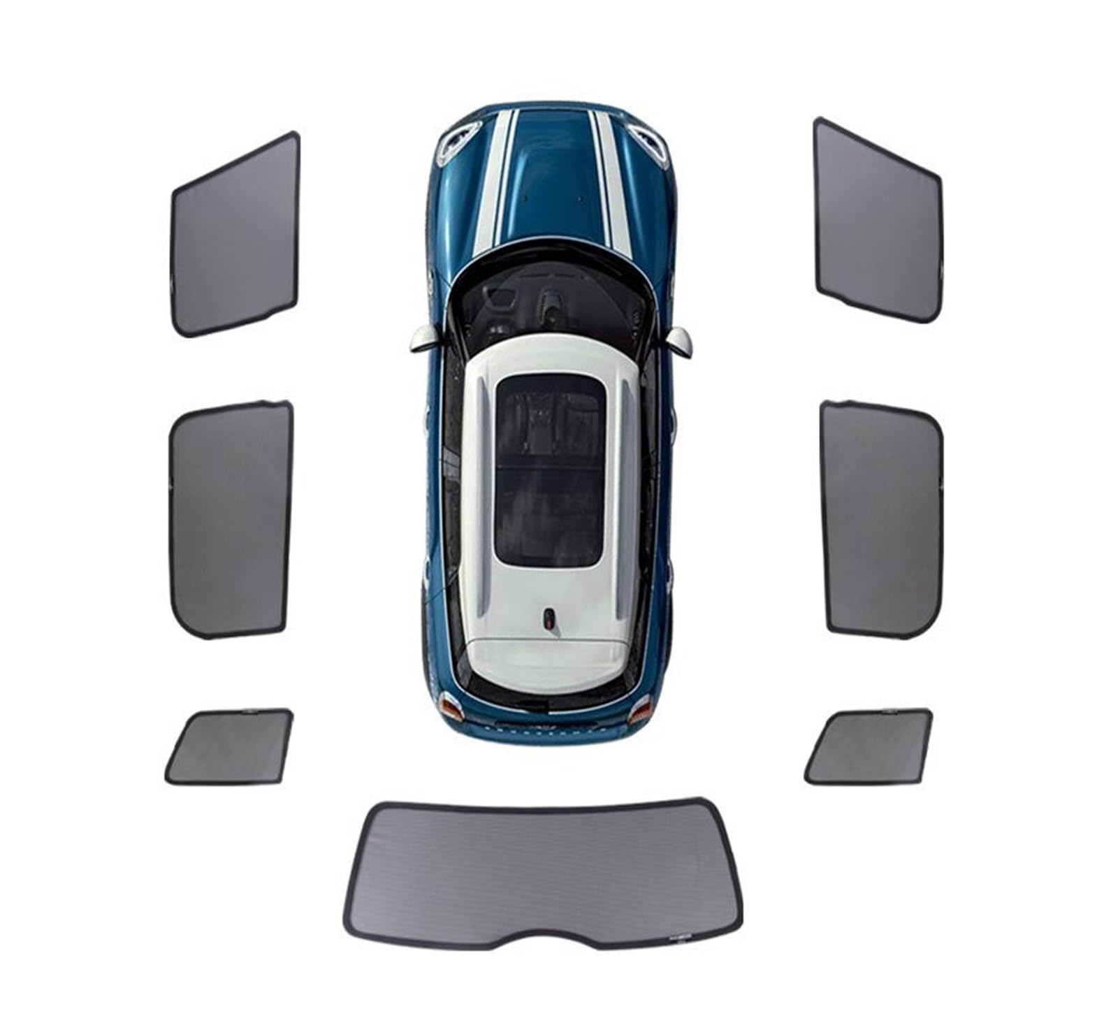 Car Shades Für Mini Für Cooper F54 F55 F60 R60 Auto Innen Dekoration Fenster Schutz Windschutzscheibe Sonnenschutzdach Auto Fenster Schatten Autosonnenschutz(F60(7PCS)) von TINGYUS