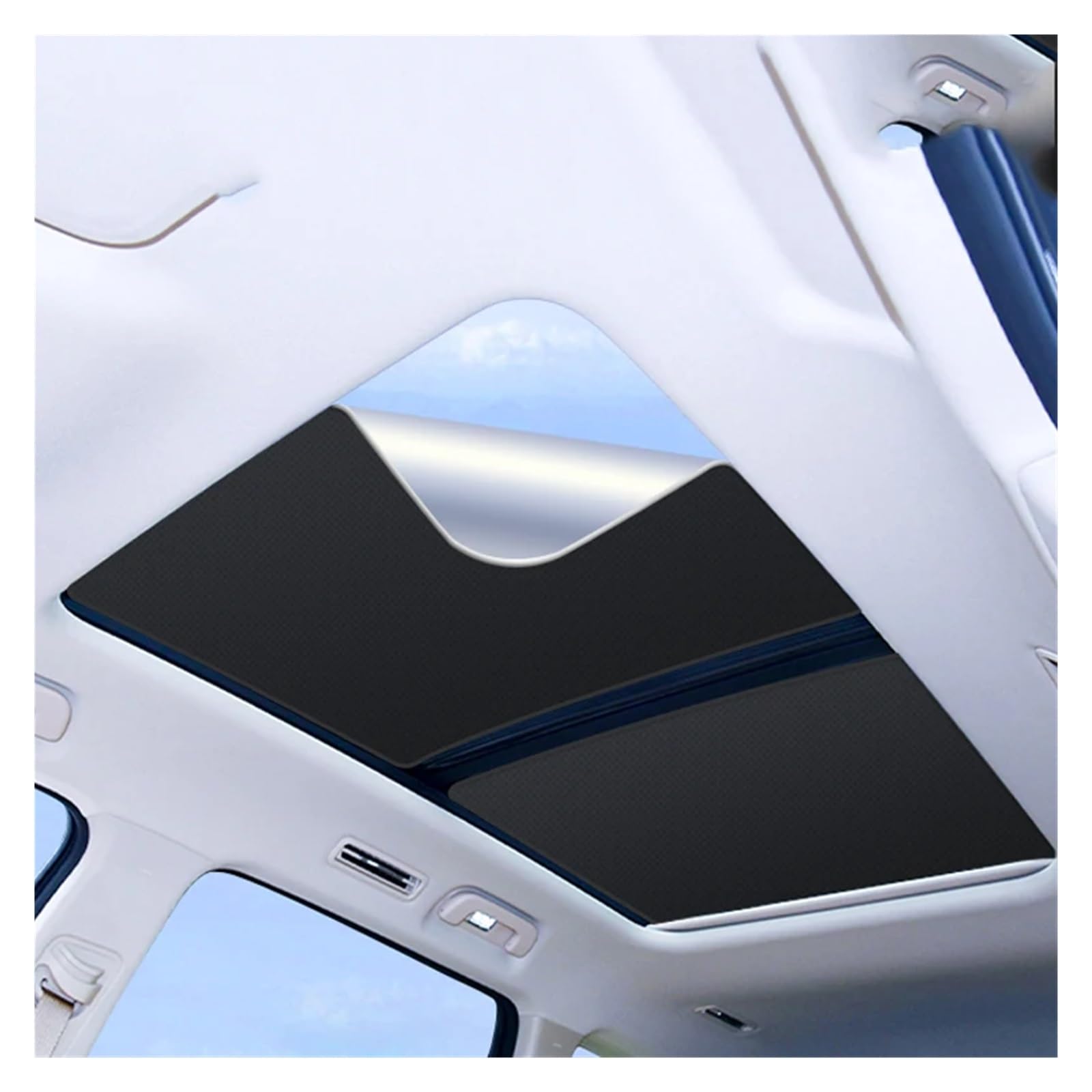 Car Shades Für SERES 7 M7 2023-Präsentieren Auto Elektrostatische Adsorption Sonnenschirm Aufkleber Sonnenschirm Dachfenster Rollo Schattierung Autosonnenschutz(Schwarz) von TINGYUS
