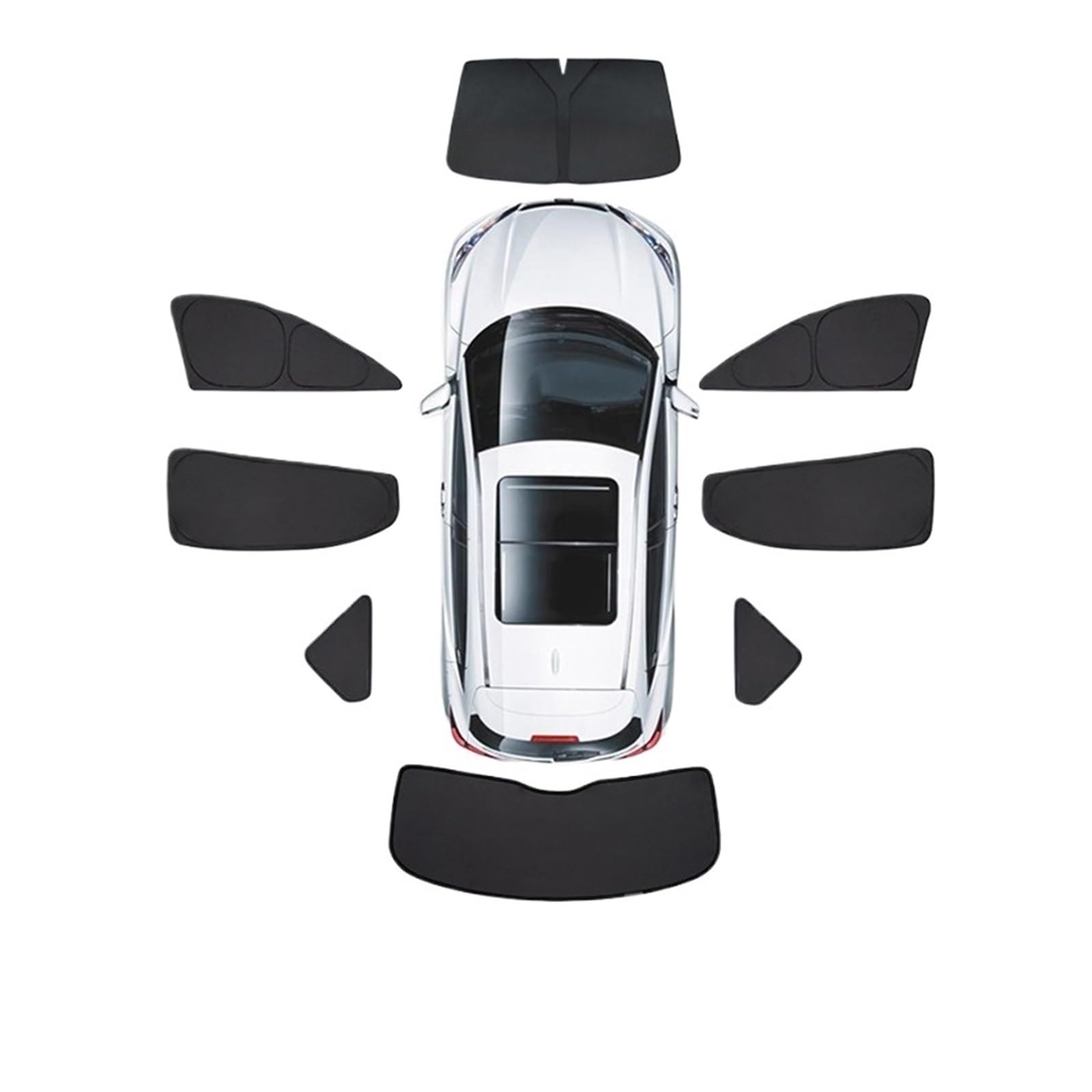 Car Shades Für Tesla Modell 3/S/X/Y 2024 Seite Fenster Vorne Heckscheibe Privatsphäre Trim Sonnenschirm Rollo Schattierung Sonnenschutz Autosonnenschutz(S New Full 8pcs) von TINGYUS