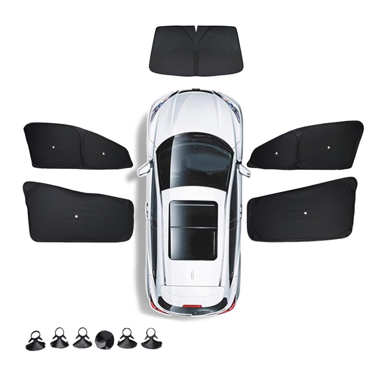 Car Shades Für Tesla Modell 3/Y/S/X 2022 2023 Auto Seite Fenster Sonnenschutz Blind Schattierung Windschutzscheibe Mit Saugnapf Sonnenschirm Autosonnenschutz(MS 5PCS A) von TINGYUS