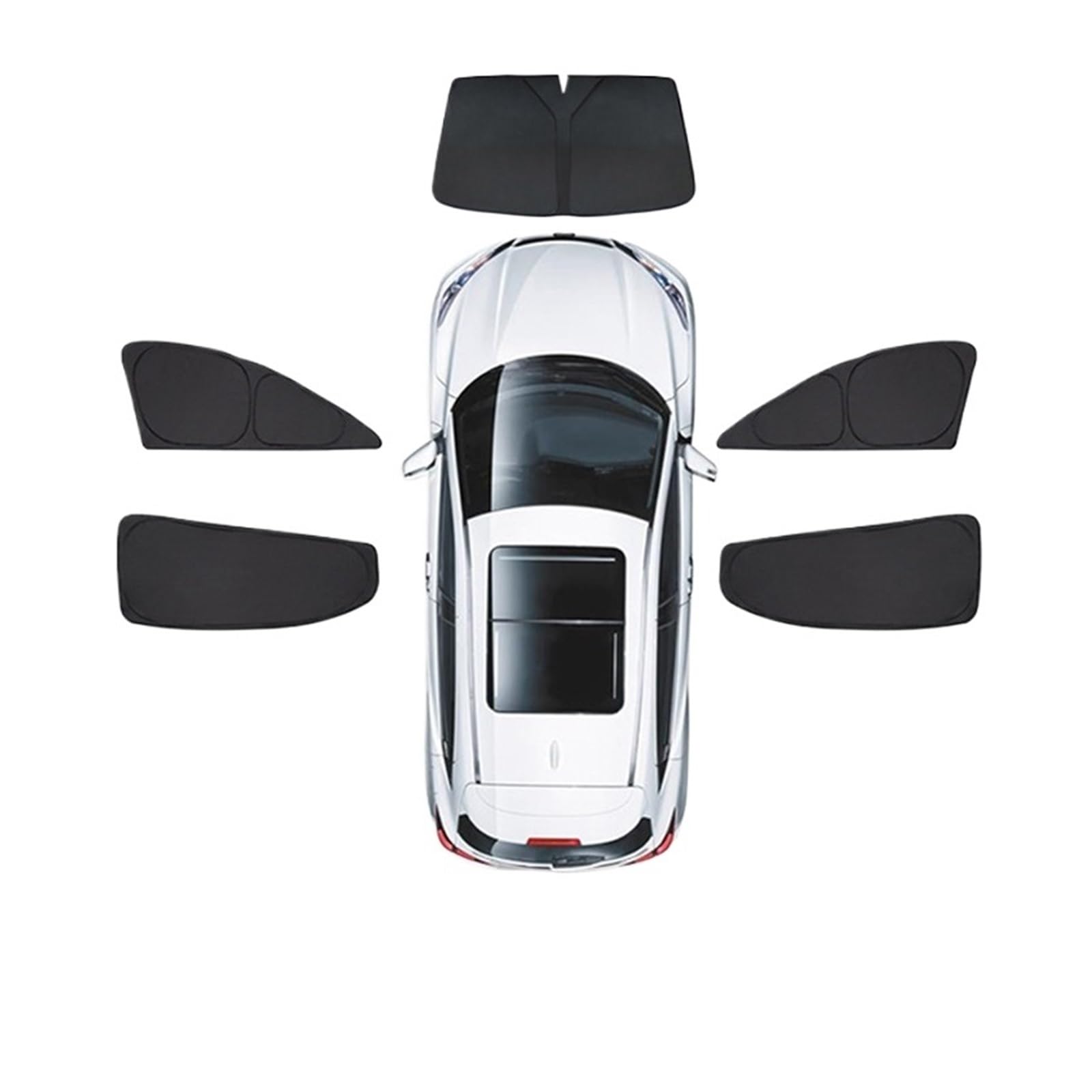 Car Shades Für Tesla Modell 3 2024 Volle Sonnenschirm Seite Windows Frontscheibe Sonnenschutz Reflektierende Abdeckung Privatsphäre Sunproof Autosonnenschutz(5pcs set) von TINGYUS