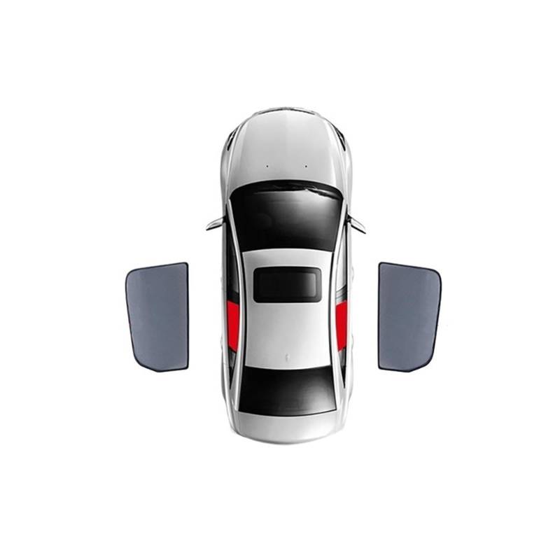 Car Shades Für VW Für Touran 1T 2003-2015 Vorne Heckscheibe Seite Fenster Auto Sonnenschutz Schild Magnetische Sonnenschutz Sonnenschirm Autosonnenschutz(2PCS Rear) von TINGYUS