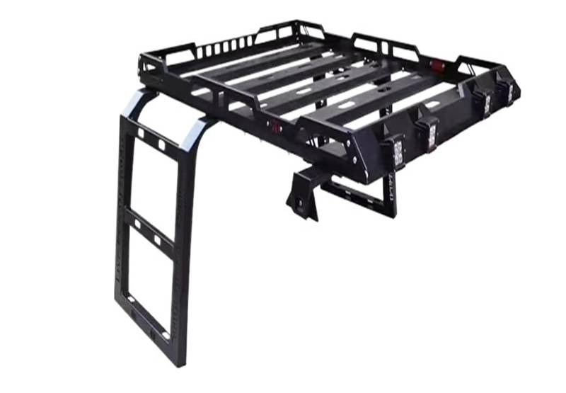 Dachreling Rack Für Wrangler Für Jeep JK JL Dachträger Mit 2 Seitenleitern 2007-2022 4 Türen 2 Türen 4 * 4 Für Offroad Auto Aluminium Dachgepäckträger von TINGYUS