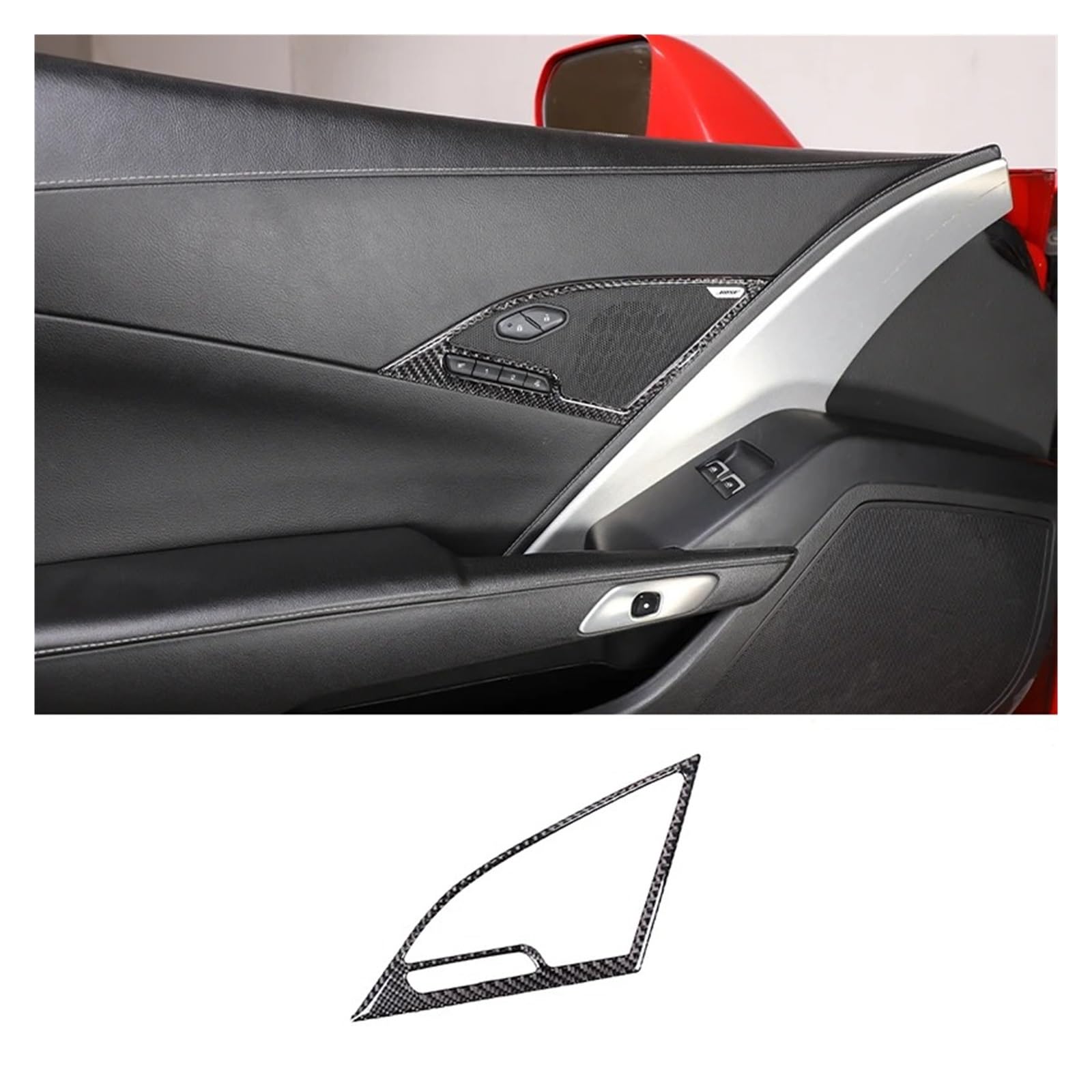 Innenzubehör Für Chevrolet Für Corvette C7 2014-2019 Auto-Getriebe-Panel Zentrale Steuerung Armaturenbrett Trim Aufkleber Innenausstattung Auto Innenraum(N) von TINGYUS