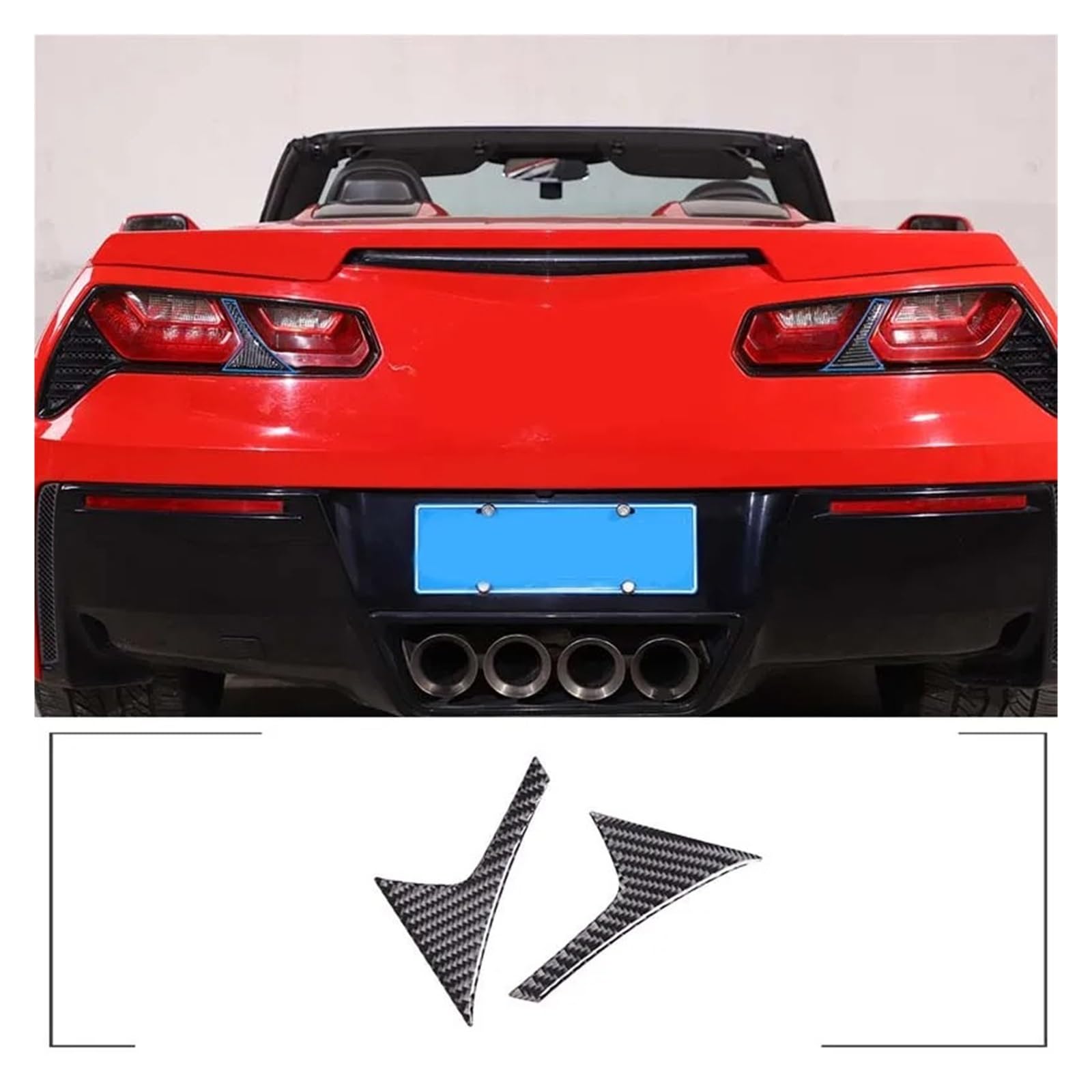 Innenzubehör Für Chevrolet Für Corvette C7 2014-2019 Auto-Getriebe-Panel Zentrale Steuerung Armaturenbrett Trim Aufkleber Innenausstattung Auto Innenraum(Q) von TINGYUS