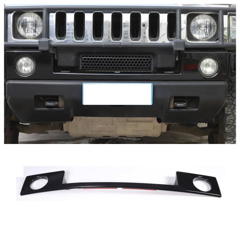 Innenzubehör Für Hummer H2 2003 2004 2005 2006 2007 2008 2009 ABS Auto Vorderen Stoßfänger Unteren Zierleiste Front Nebelscheinwerfer Zierabdeckung Auto Innenraum(Style B Black) von TINGYUS