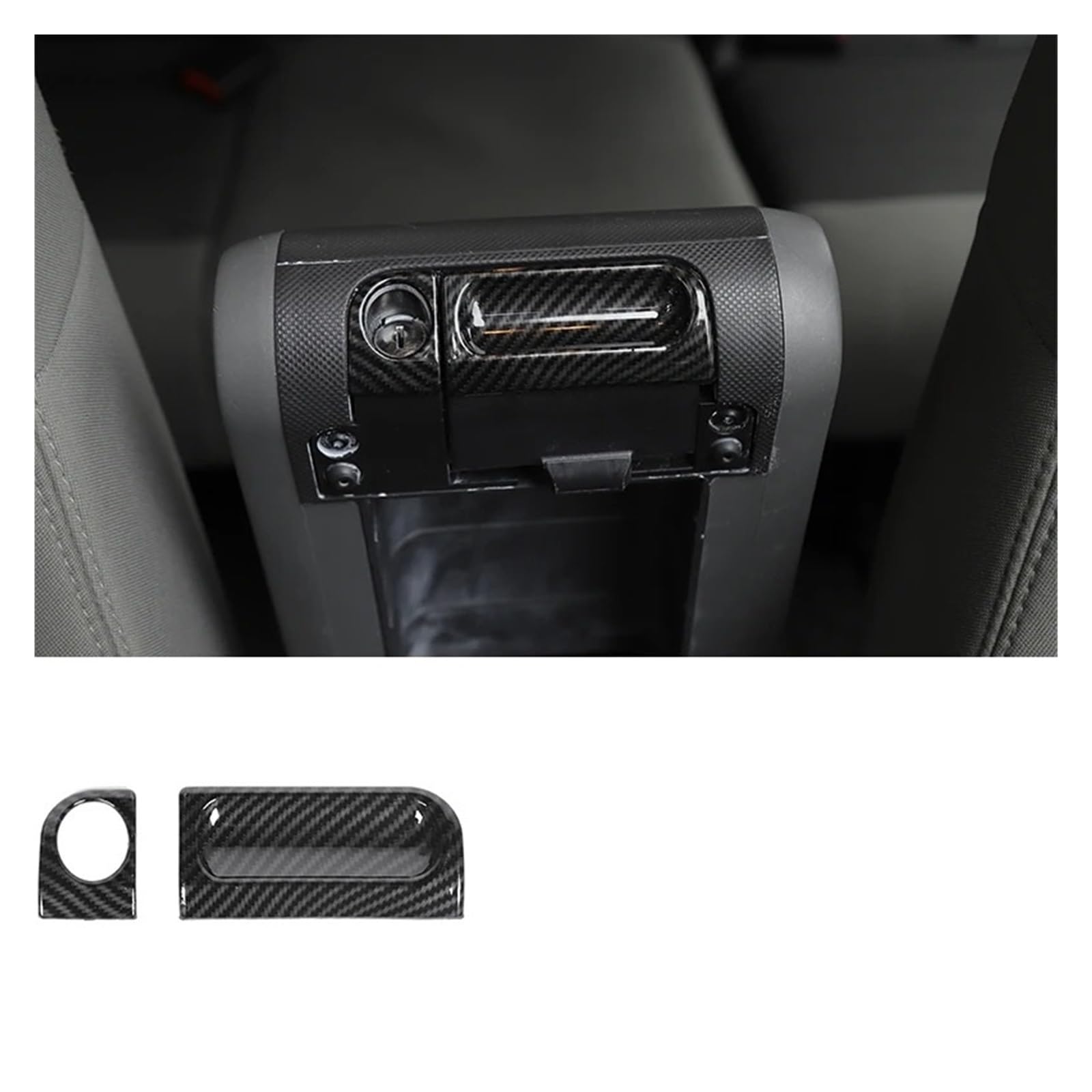 Innenzubehör Für Jeep Für Wrangler JK 2007-2017 ABS Auto Mittelkonsole Armaturenbrett Dekoration Abdeckung Aufkleber Innenausstattung Auto Innenraum(Armrest box) von TINGYUS