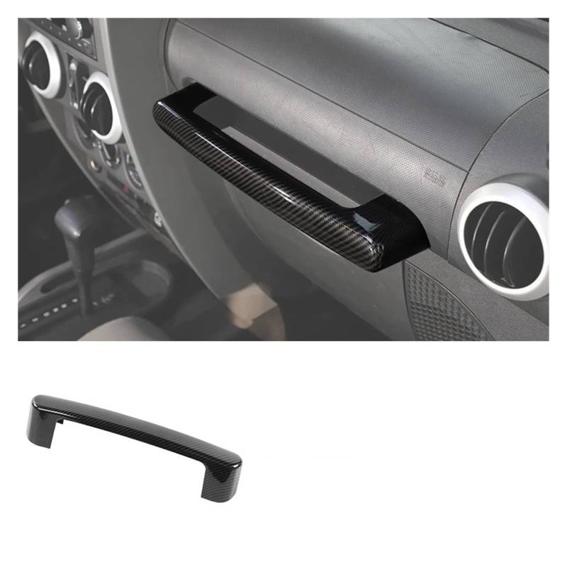 Innenzubehör Für Jeep Für Wrangler JK 2007-2017 ABS Auto Mittelkonsole Armaturenbrett Dekoration Abdeckung Aufkleber Innenausstattung Auto Innenraum(Copilot handle C) von TINGYUS