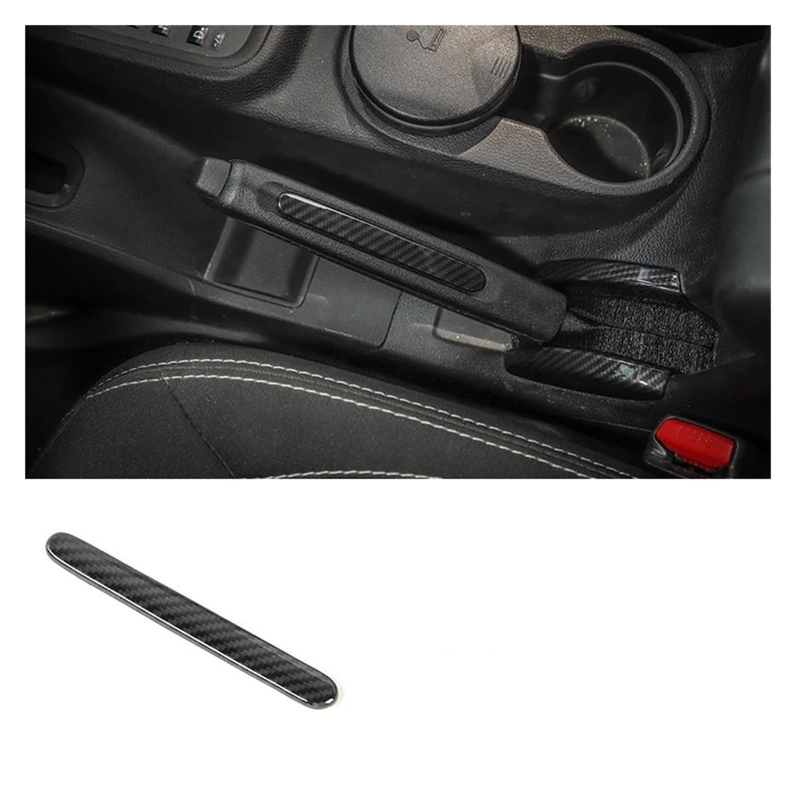 Innenzubehör Für Jeep Für Wrangler JK 2007-2017 ABS Auto Mittelkonsole Armaturenbrett Dekoration Abdeckung Aufkleber Innenausstattung Auto Innenraum(Handbrake handle) von TINGYUS