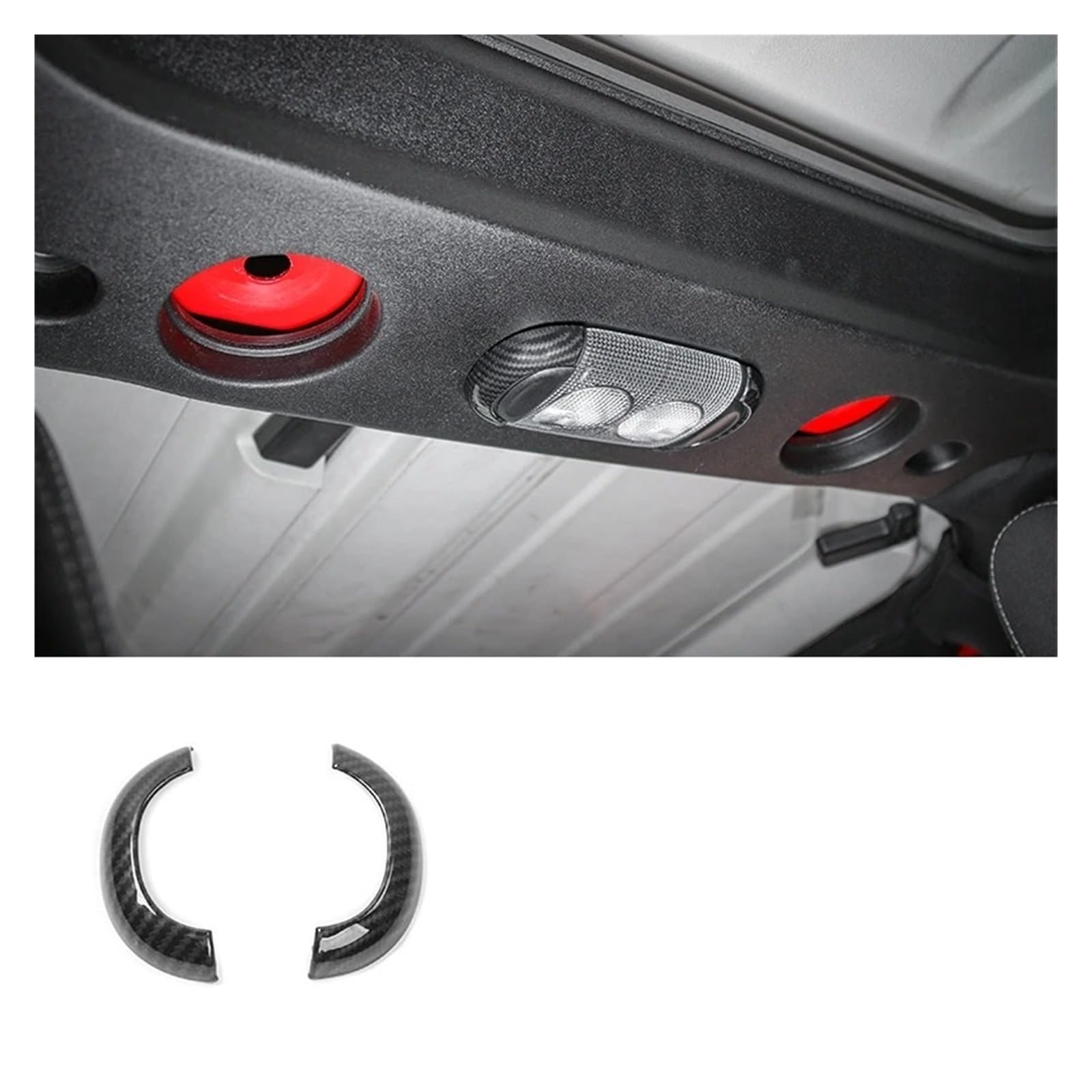 Innenzubehör Für Jeep Für Wrangler JK 2007-2017 ABS Auto Mittelkonsole Armaturenbrett Dekoration Abdeckung Aufkleber Innenausstattung Auto Innenraum(Reading lamp) von TINGYUS