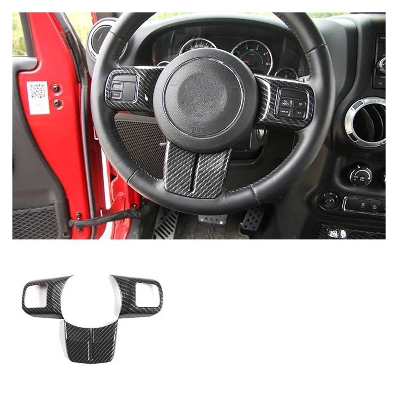 Innenzubehör Für Jeep Für Wrangler JK 2007-2017 ABS Auto Mittelkonsole Armaturenbrett Dekoration Abdeckung Aufkleber Innenausstattung Auto Innenraum(Steering wheel B) von TINGYUS