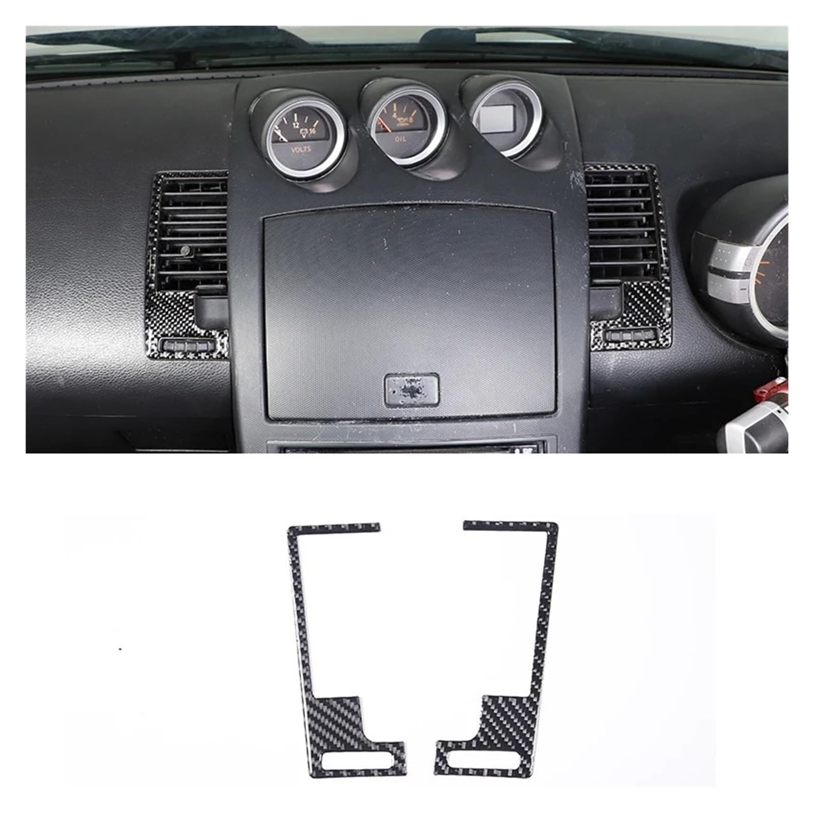 Innenzubehör Für Nissan 350Z 2003-2006 Auto-Armaturenbrett Zentrales Bedienfeld Aufkleber Auto Innen- Und Außendekoration Teile Auto Innenraum(H) von TINGYUS