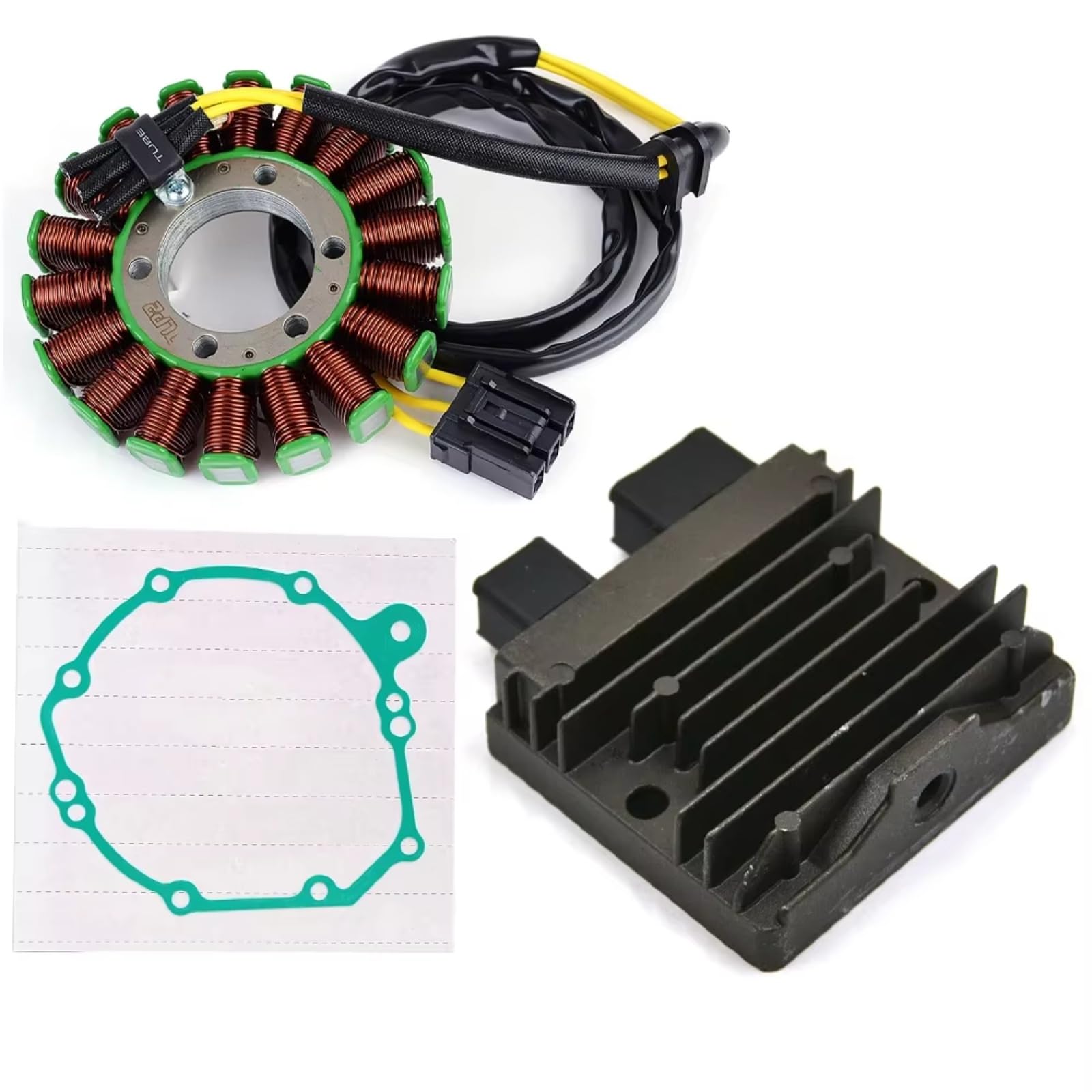 TINGYUS Motorrad Stator Spule Für CB1000 Für CB1000R ABS 2009-2018 Mit Dichtung Motor Stator Spule + Spannungsreglergleichrichter Zündung Lichtmaschine(A) von TINGYUS