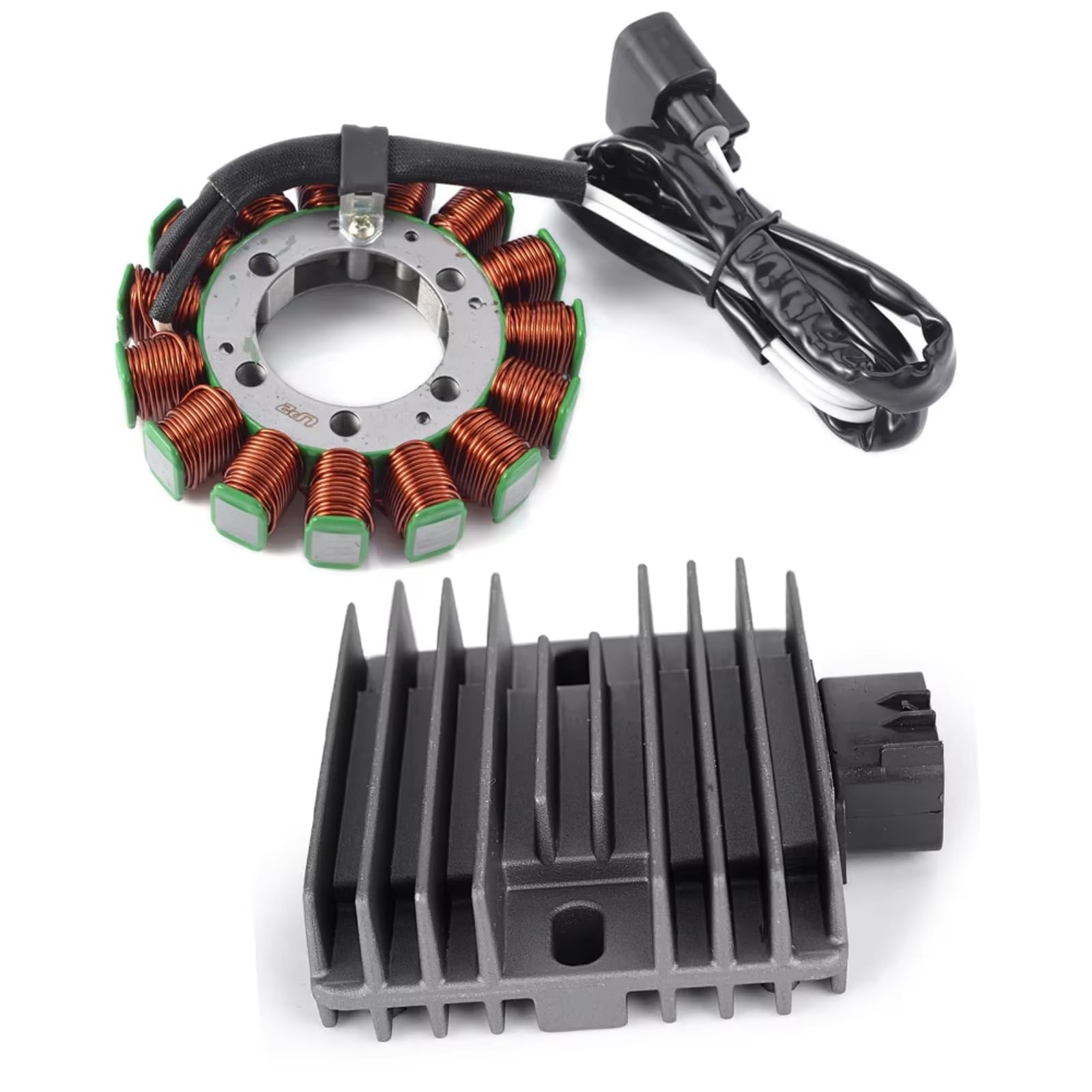 TINGYUS Motorrad Stator Spule Für Kawasaki Für ZX1000 Für Ninja ZX-10R 30th Anniversary Edition 2011-2015 Mit Dichtung Stator Spule Spannungsreglergleichrichter Zündung Lichtmaschine(D) von TINGYUS