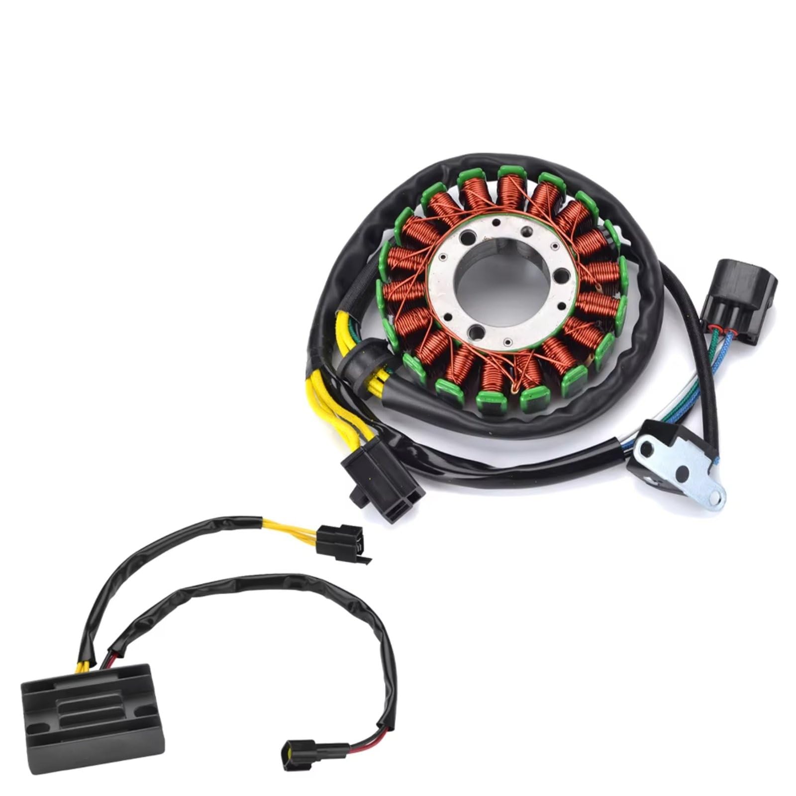 TINGYUS Motorrad Stator Spule Für Suzuki Für DRZ400 Für DR-Z400 ESM 2000-2019 Mit Dichtung Motor Stator Spule Spannungsreglergleichrichter Zündung Lichtmaschine(B) von TINGYUS