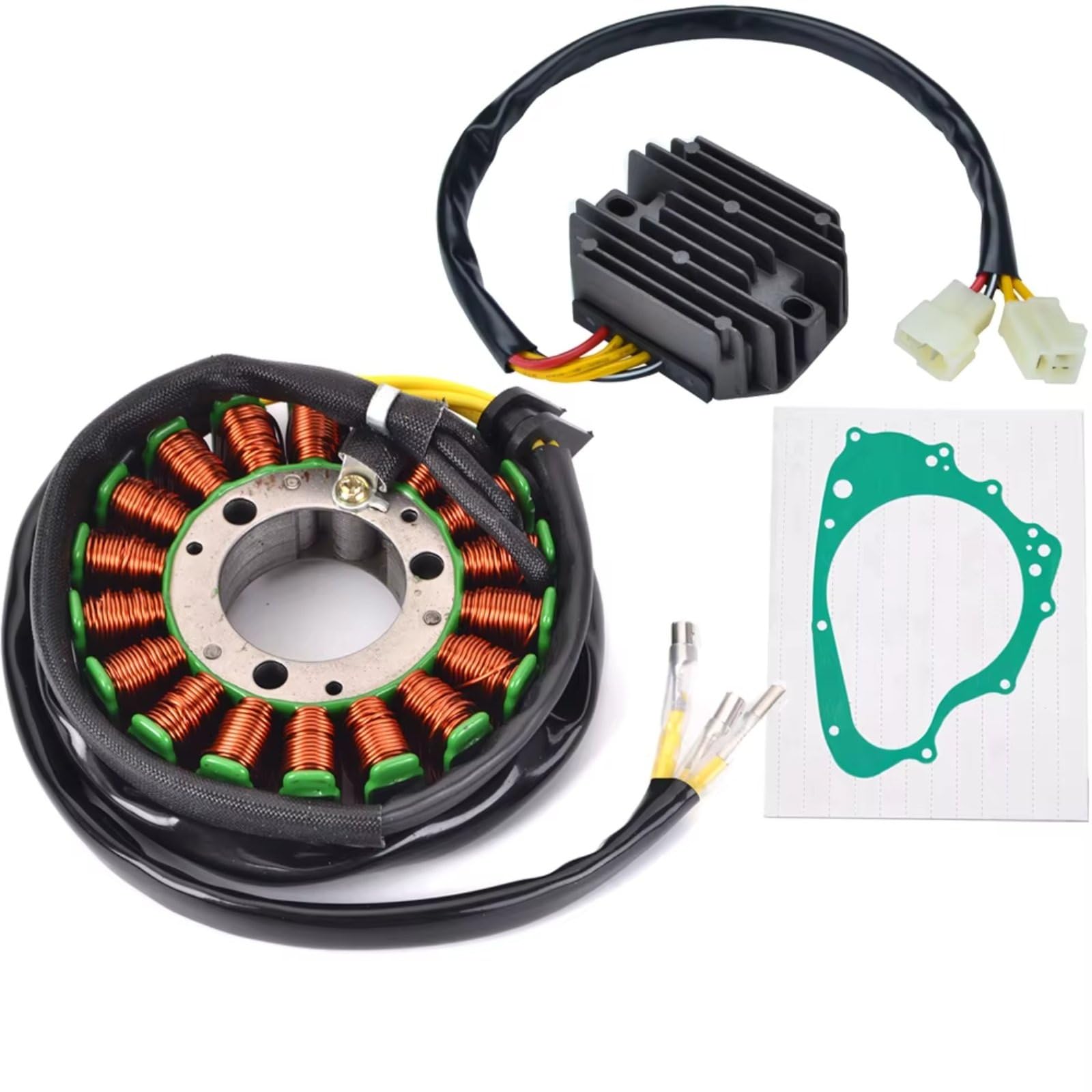 TINGYUS Motorrad Stator Spule Für Suzuki Für GS500 Für GS500E Für GS500ET 1989-1999 GS 500 E ET Mit Dichtung Motor Stator Spule Spannungsreglergleichrichter Zündung Lichtmaschine(A) von TINGYUS