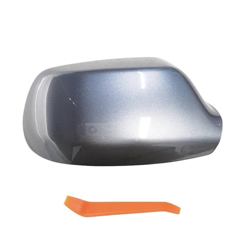 Tür Spiegelkappen Für Mazda 2 Für Demio 2002-2006 Rückspiegel Abdeckung Gehäuse Deckel Fall Zubehör Abdeckungen Seitenspiegel(R Titanium gray) von TINGYUS