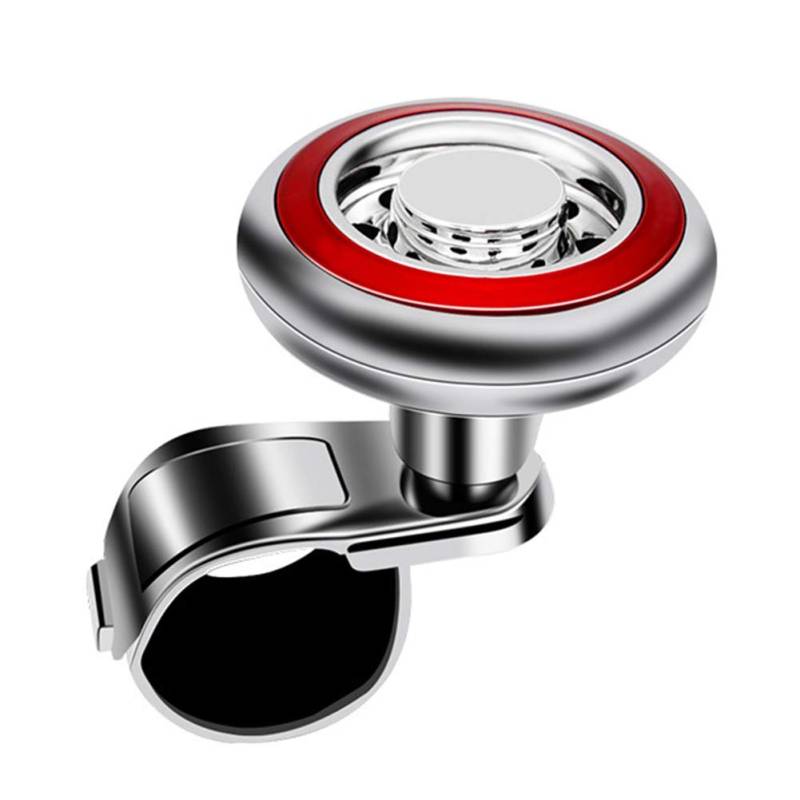 TININNA Lenkhilfe Lenkradknauf Auto Lenkrad Drehknopf Universal Autolenkrad Spinner Knob Rot von TININNA