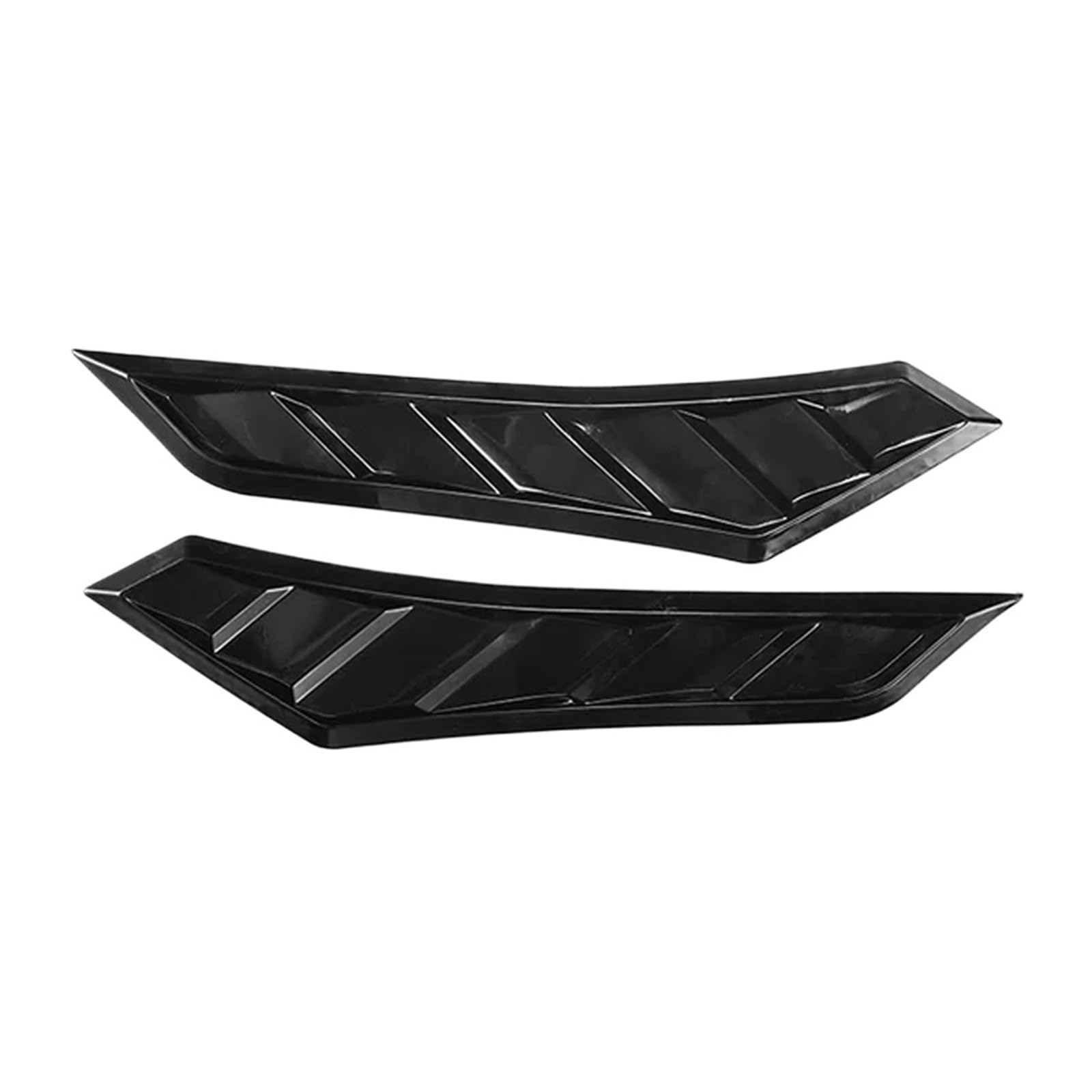 TINOMAD Taishengyu Store 2 Autos aus Kohlefaser, Kotflügel an der Motorhaube, Dekorationen for Seitenflügel, Aufkleber for Luftauslässe mit modifiziertem aerodynamischem Zubehör(2Pcs Black) von TINOMAD