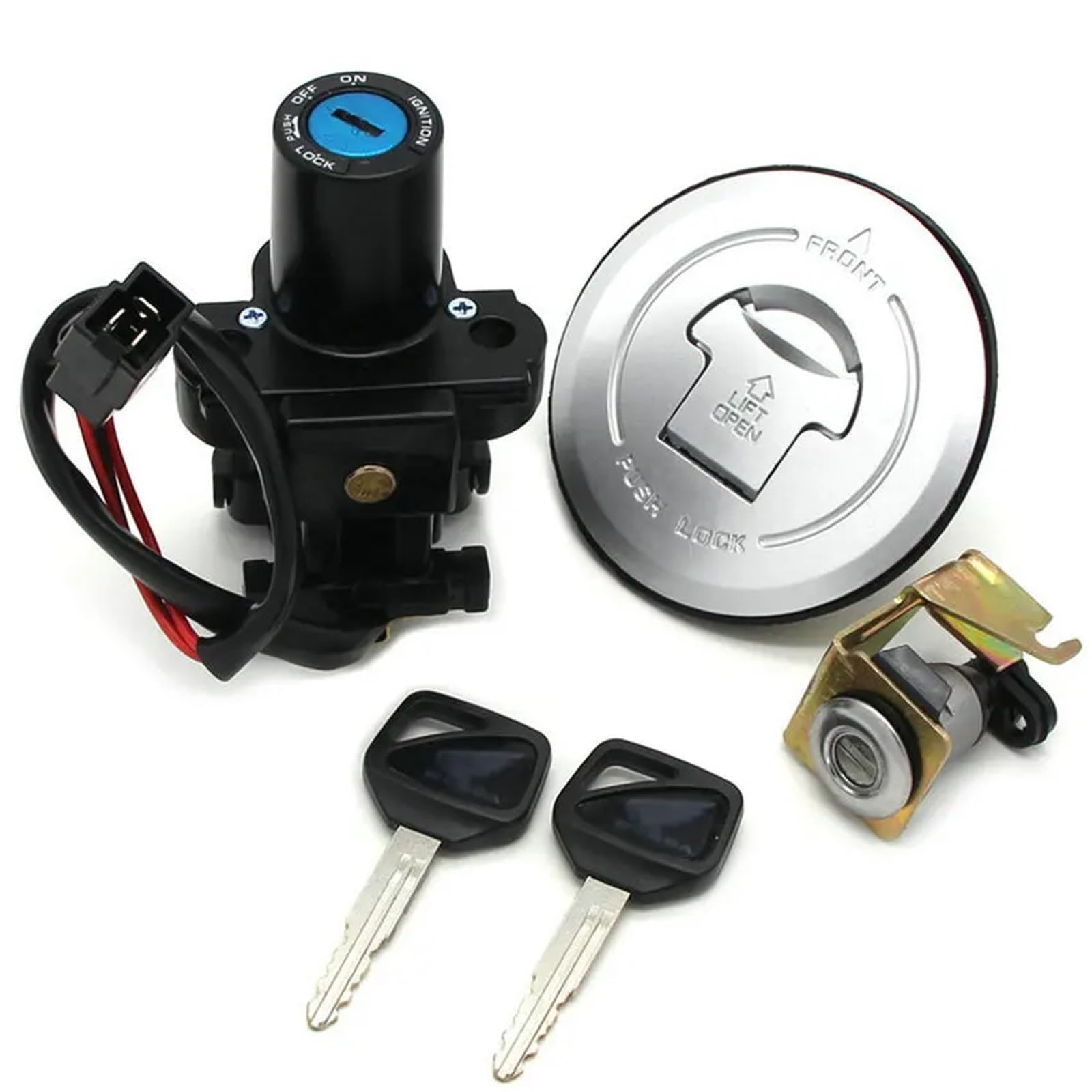 TIOWCGH Kompatibel Mit CBR250RA Für CBR250R 2011 2012 2013 Motorrad -Zündstartschalter Tasten Lock Draht Socket Taste Startschalterteile Baugruppe Motorrad-Zündschloss von TIOWCGH