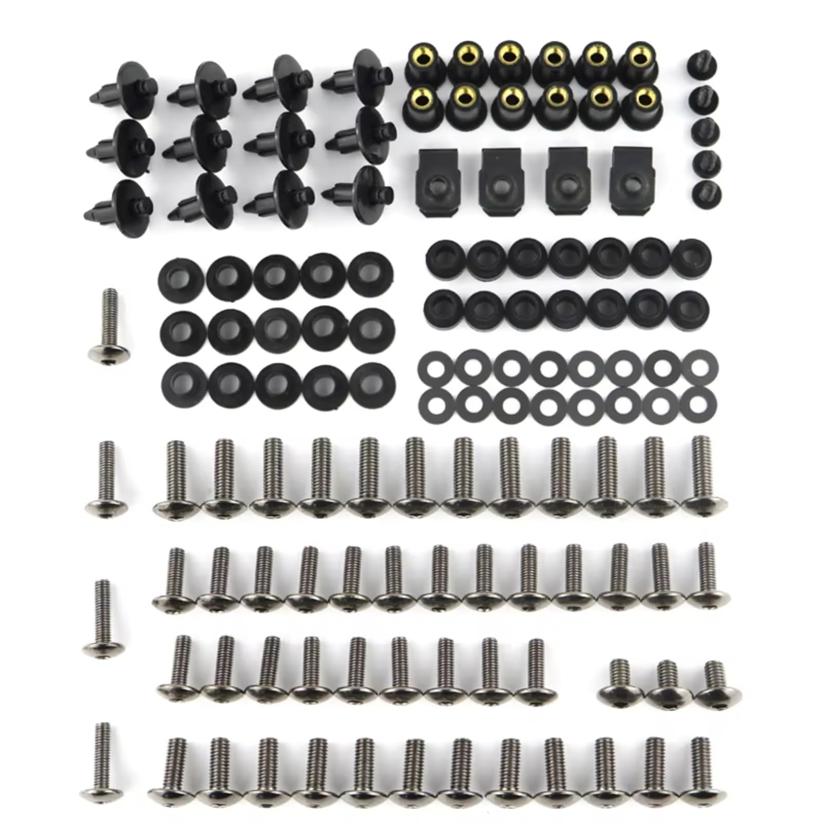 TIOWCGH Kompatibel Mit CBR900RR 929/954 2000 2001 2002 2003 Motorrad-Verkleidungsschrauben-Set, Verkleidungsclips, Karosserieschrauben Parabrezza Bullone(Titanium) von TIOWCGH