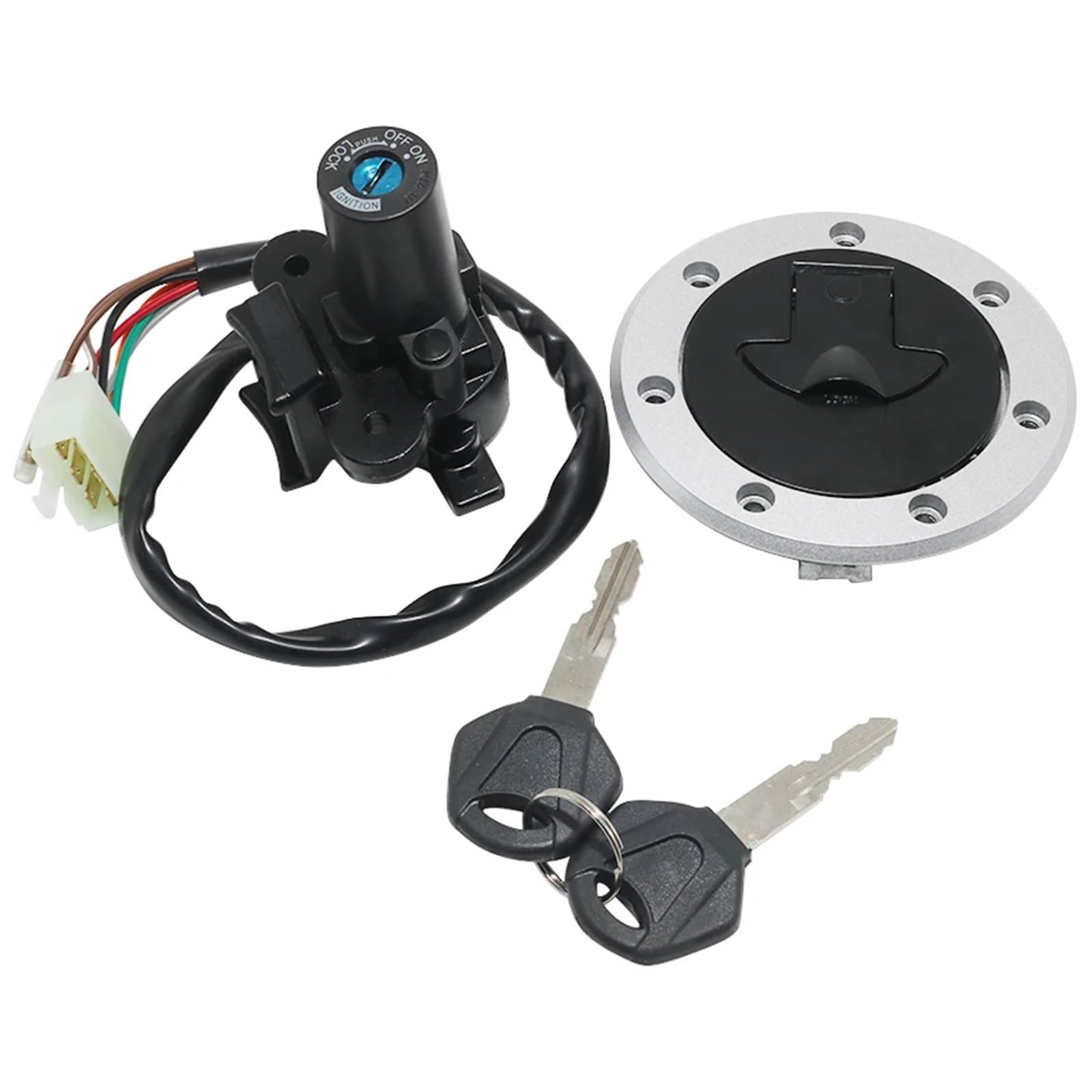 TIOWCGH Kompatibel Mit Für Ninja ZX900 ZX-9R 1994 1995 1996 1997 1998 1999 Motorrad-Zündschlüsselschalter Tankdeckelschloss-Kit Zubehör Motorrad-Zündschloss von TIOWCGH