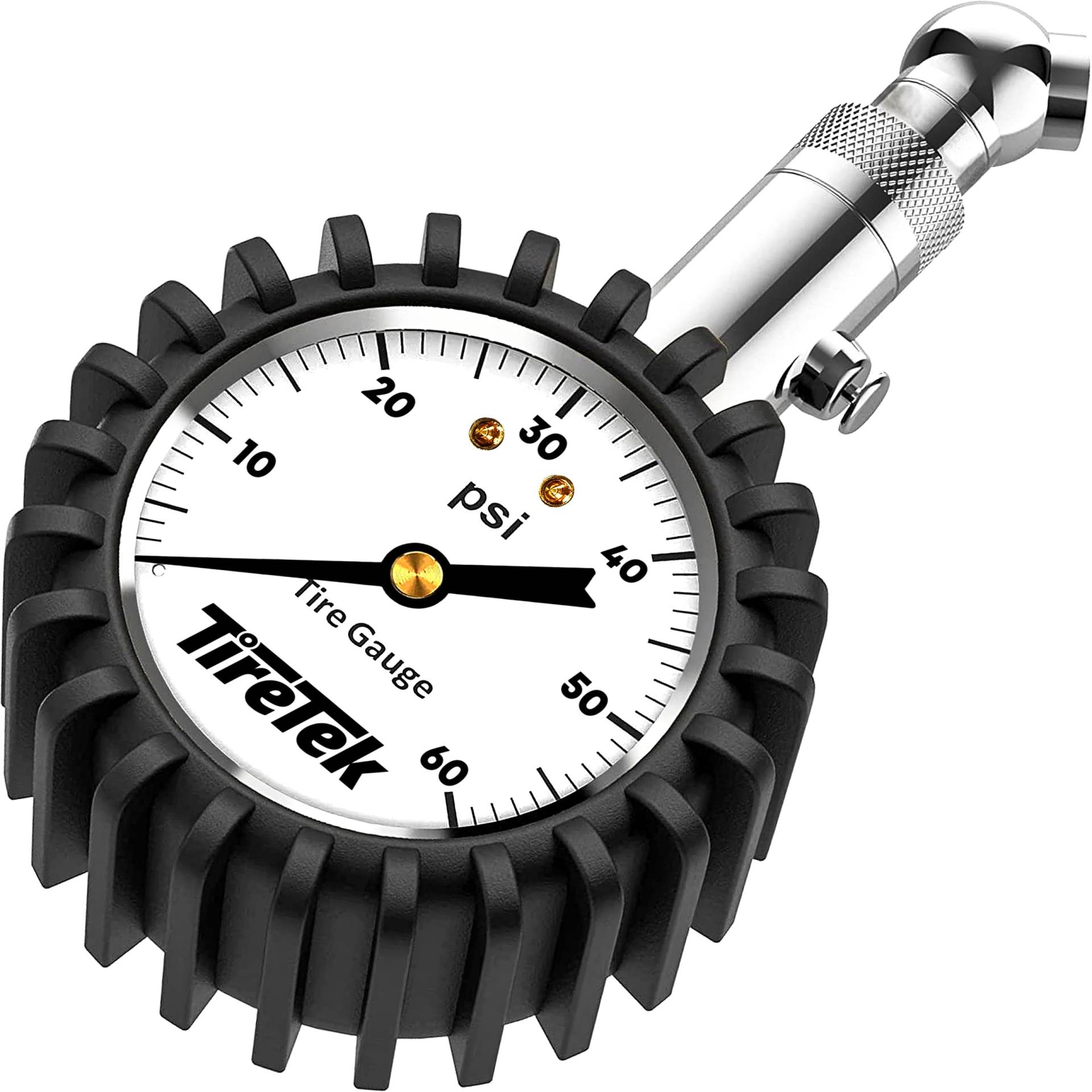 TireTek Premium Reifendruckmesser, große Skalenscheibe von TIRETEK