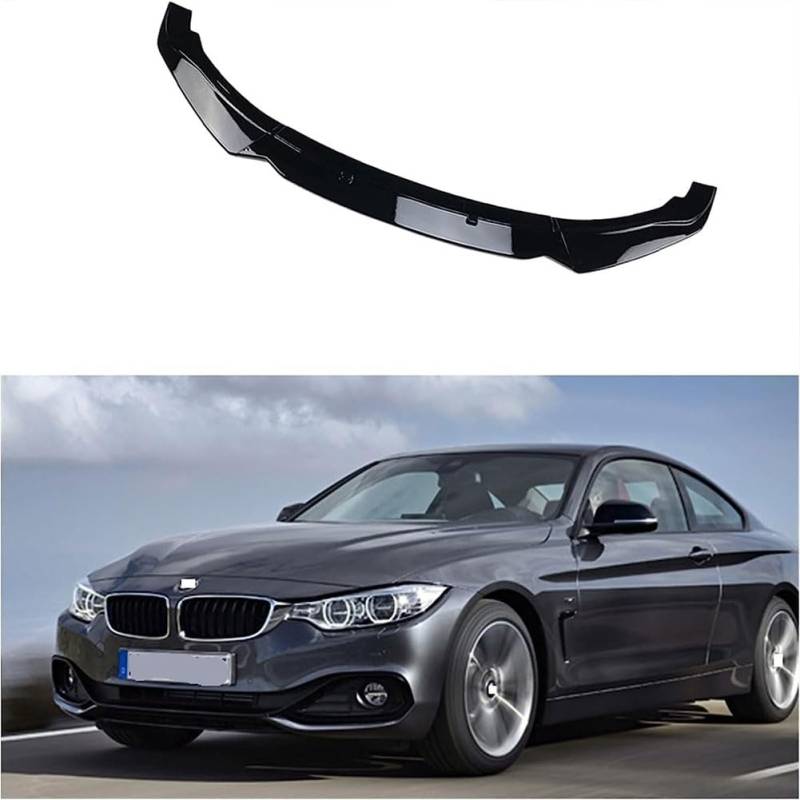 Auto Frontlippe Frontspoiler für BM-W F32 F33 F36 4er 420i 420d 418d 2013-2020, Front stoßstange Splitter Car Frontlippe Splitter Wing Frontstoßstangenlippe Zubehör von TISTIK