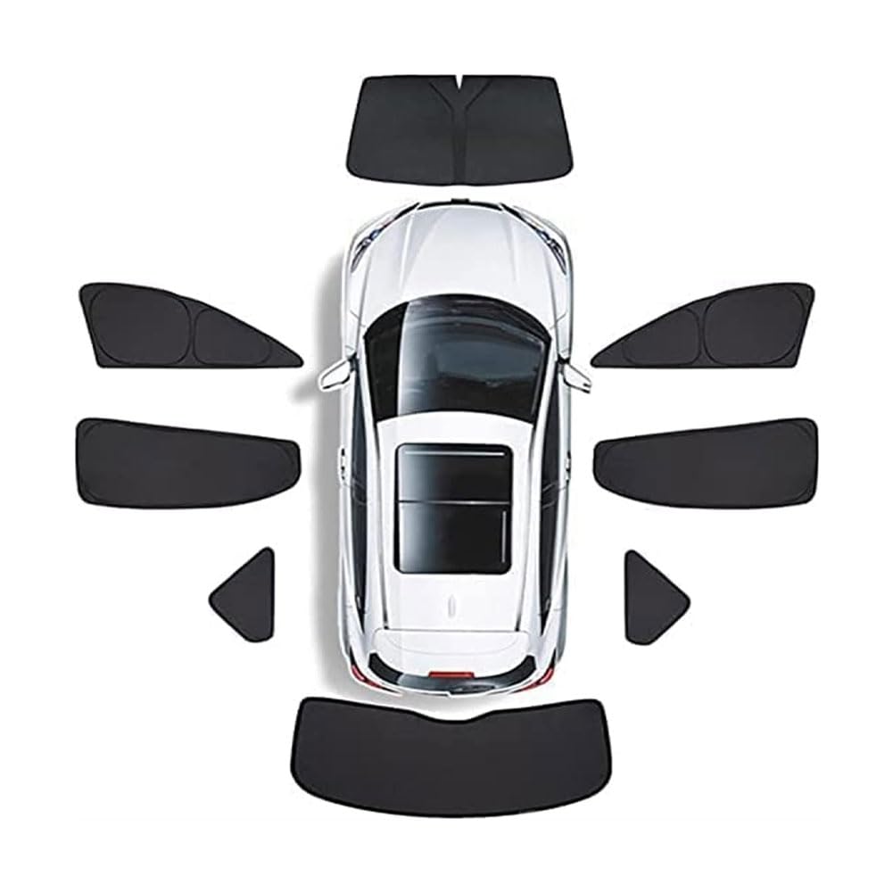 Auto Seitenfenster Sonnenschutz für Tesla Model Y 2020-2022, Custom Magnetischer Window Sun Shade Privacy Protection Covers Uv-Schutz Auto Accessories,F/8 PCS von TISTIK