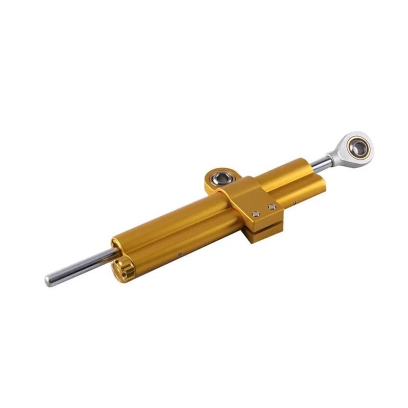 Dämpfer Lenkungsstabilisator Dämpfer Einstellbar Stabilisator Linear Umgekehrt Sichere Steuerung Motorrad Universal Lenkung Für Kawasaki/Suzuki Roller CNC-Halterung(Gold) von TISURXQ