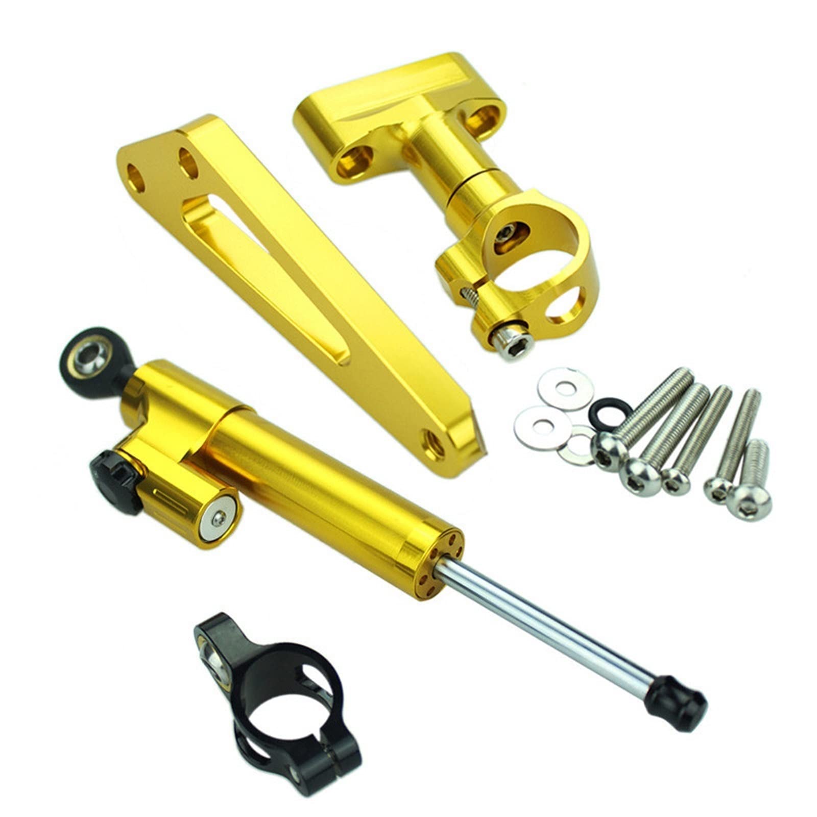 Dämpfer Lenkungsstabilisator Dämpfer Halterung Unterstützung Montage Kit Für CB600F Für Hornet CB 600 F 2007 2008 2009 2010-2016 Motorrad Lenkung Stabilisator CNC-Halterung(Damper n Bracket D) von TISURXQ