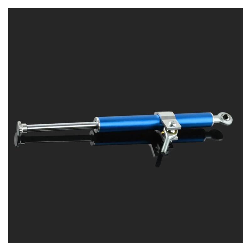 Dämpfer Lenkungsstabilisator Dämpfer Lenkrad Stabilisator Motorrad Lenkung Für Motorrad Street Bike Zubehör Professionelle CNC-Halterung(Blue) von TISURXQ