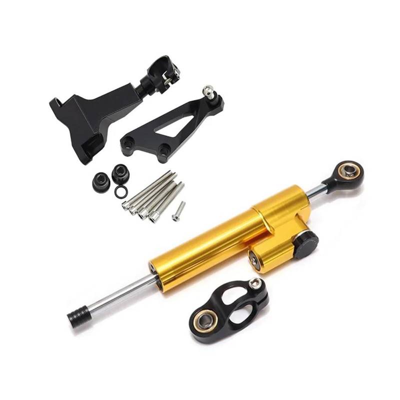 Dämpfer Lenkungsstabilisator Dämpferhalterung Richtungsdämpferpuffer Anti-Dump-Balance-Bar Motorrad-Tuning-Teile Für Duke 125/200/390 2013-2020 CNC-Halterung(1 Set Gold) von TISURXQ