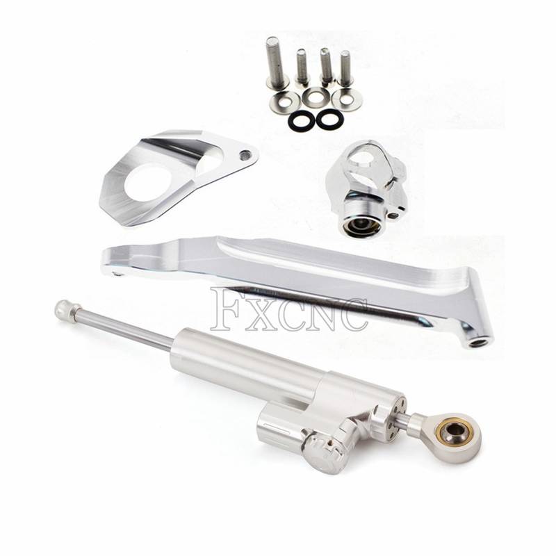 Dämpfer Lenkungsstabilisator Für CBR600RR Für CBR 600RR 2005-2006 Lenkung Stabilisieren Dämpfer Motorrad Aluminium Halterung Unterstützung Montage Kit CNC-Halterung(I) von TISURXQ