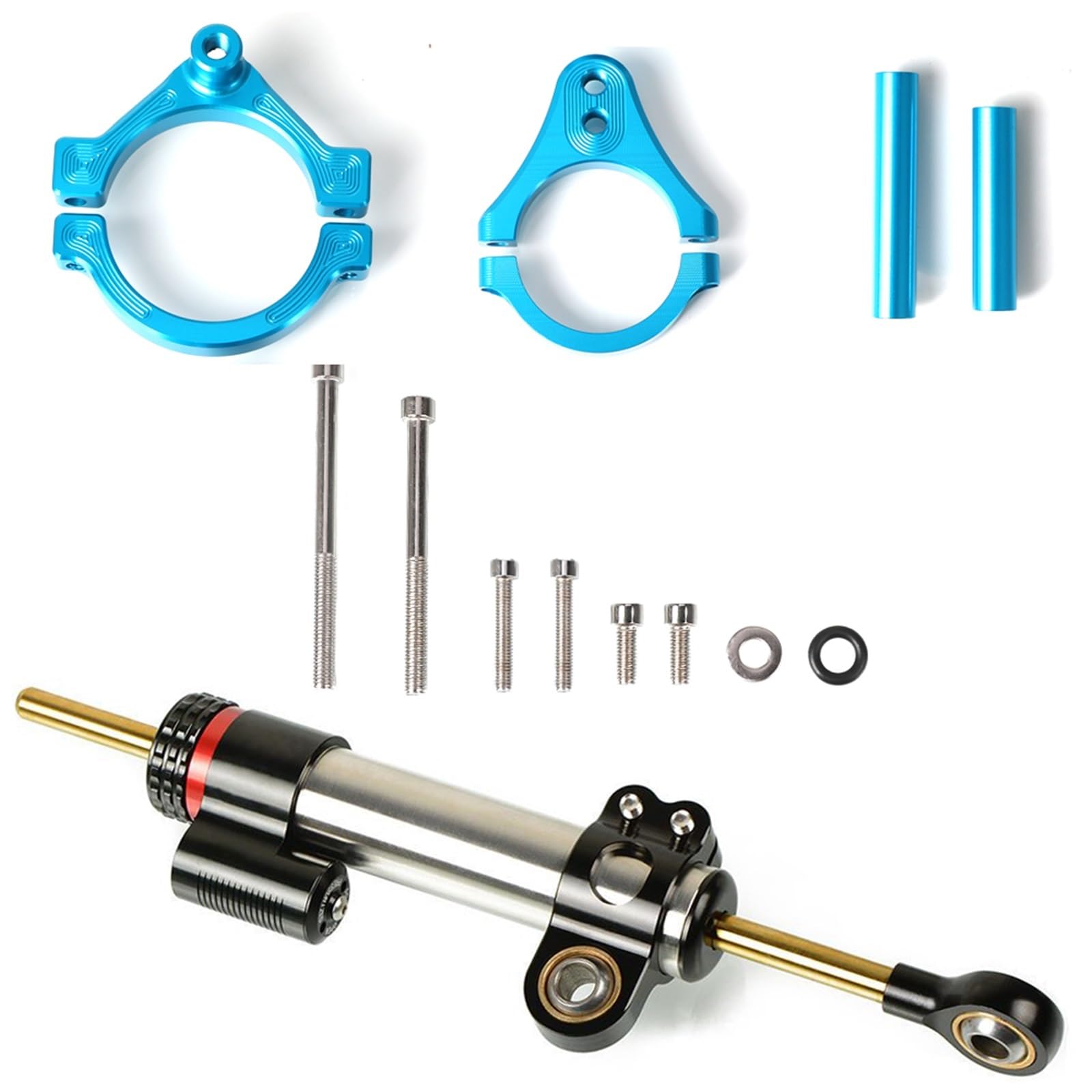 Dämpfer Lenkungsstabilisator Für CFMOTO 450SR 450 SR 2022 2023 2024 Lenkung Stabilisieren Dämpfer Motorrad Zubehör Montage Halterung Kit Motorrad Teile CNC-Halterung(E) von TISURXQ