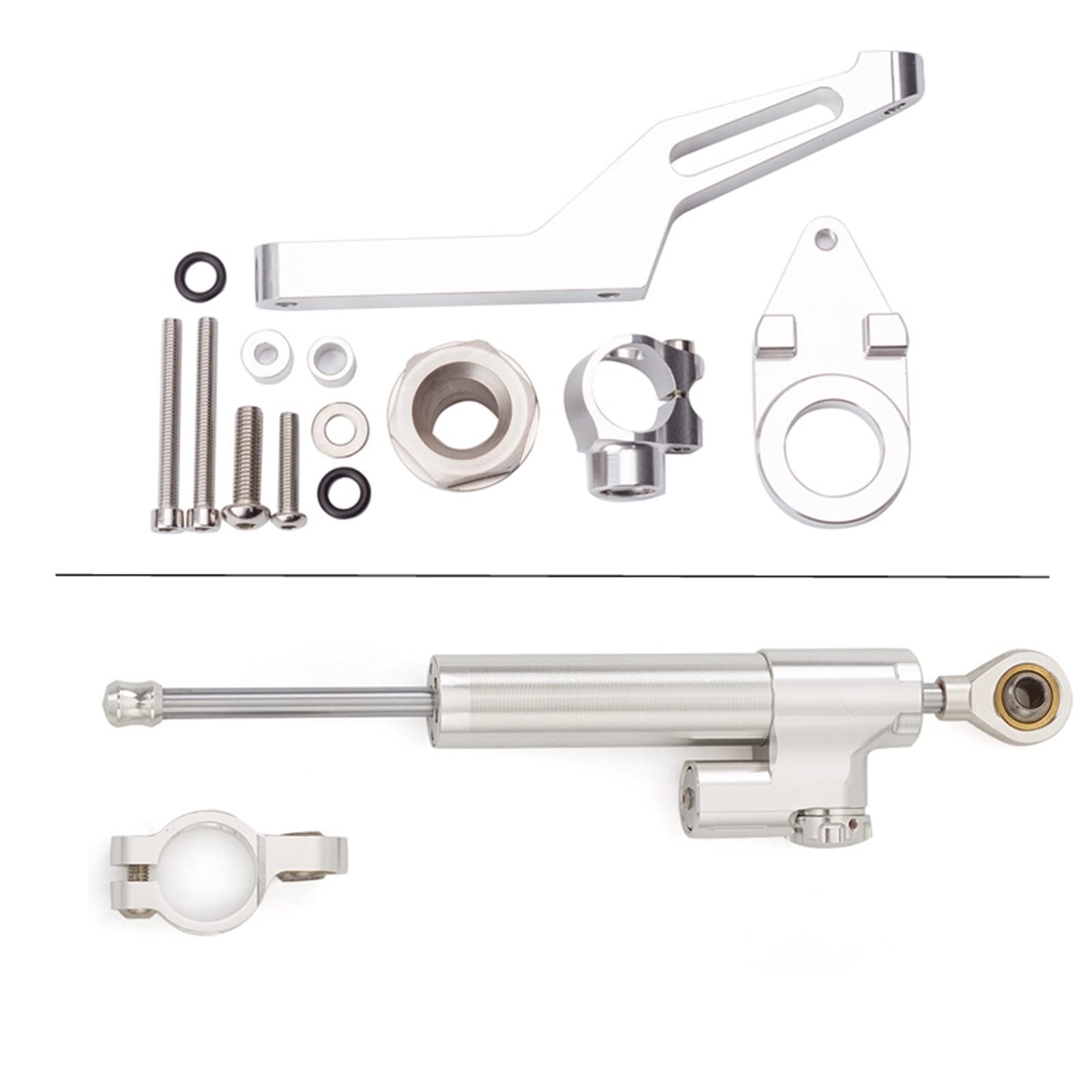 Dämpfer Lenkungsstabilisator Für Kawasaki Für Ninja Für ZX6R ZX-6R 600 ZX636 2009-2021 2020 2019 Einstellbare Motorräder Lenkung Stabilisieren CNC-Halterung(Damper n Bracket D) von TISURXQ