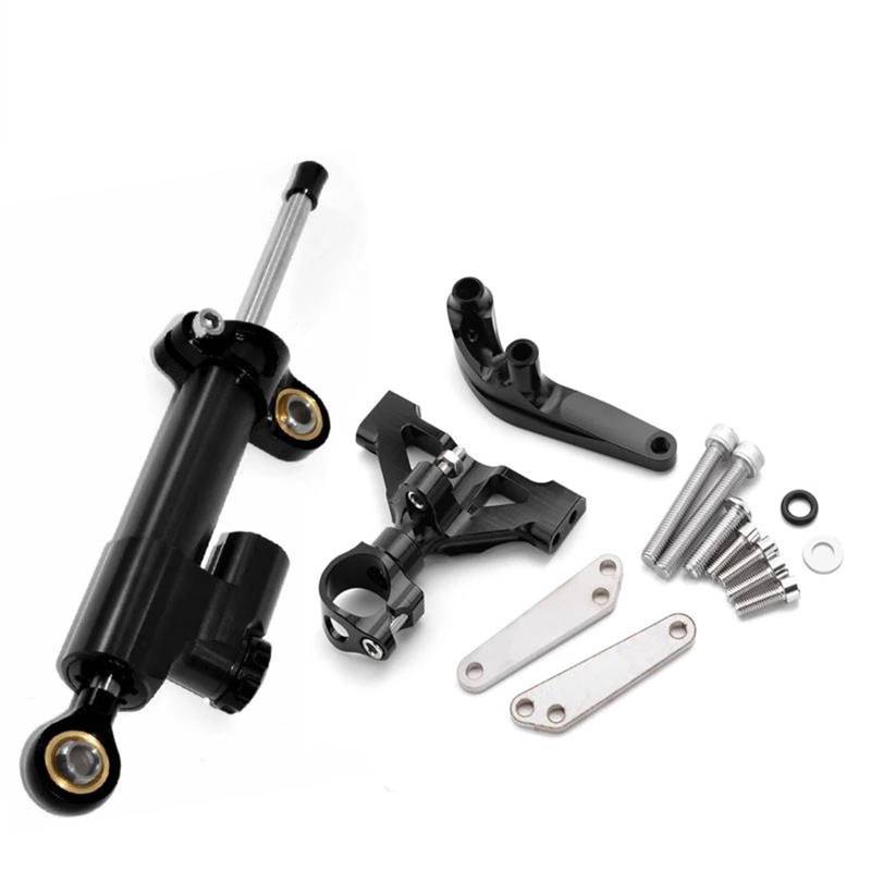 Dämpfer Lenkungsstabilisator Für Kawasaki Für ZZR1400 ZX14 2006-2016 2015 Umgekehrte Sicherheitssteuerung Motorrad Lenkungsdämpfer Montagehalterung Kit Stabilisator CNC-Halterung(Damper Mount Kit) von TISURXQ