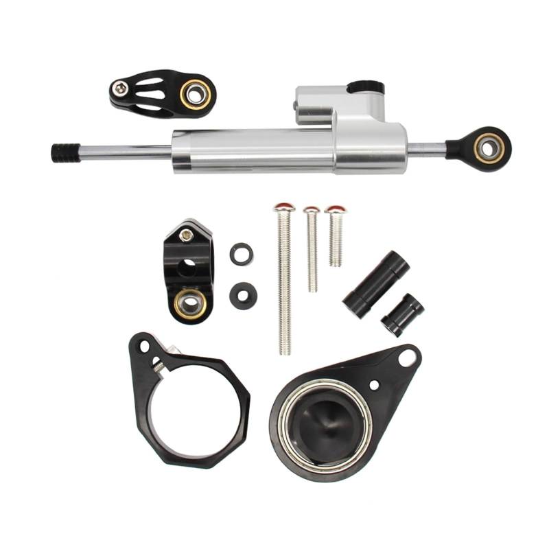 Dämpfer Lenkungsstabilisator Kit Für Suzuki GSX-R GSXR600 GSXR750 GSXR1000 Stabilisator Lenkungsdämpfer CNC Motorrad Montagehalterung Unterstützung CNC-Halterung(F) von TISURXQ